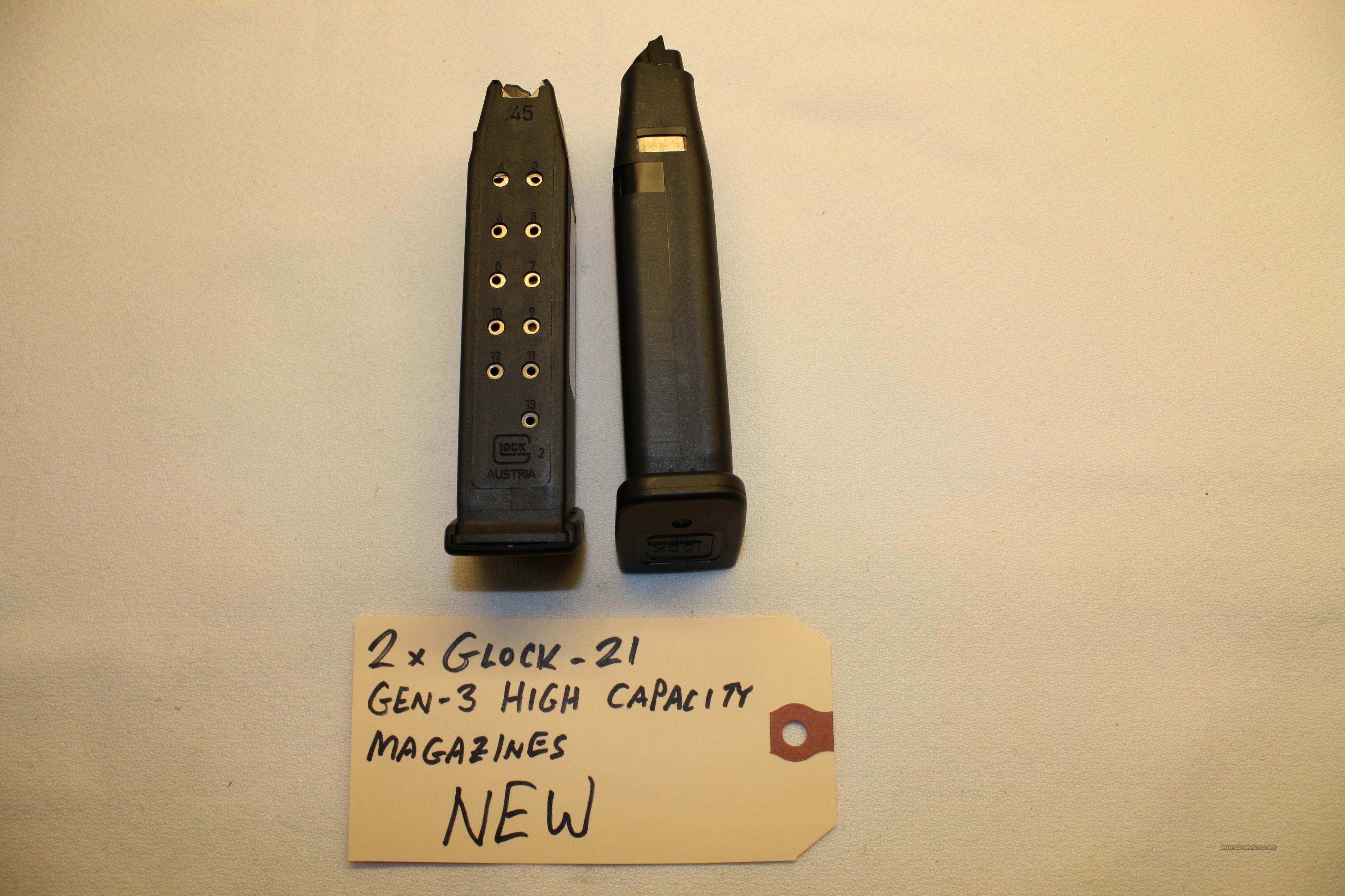 New Glock21 HIGHCAPACITY Magazines, Gen3 for sale
