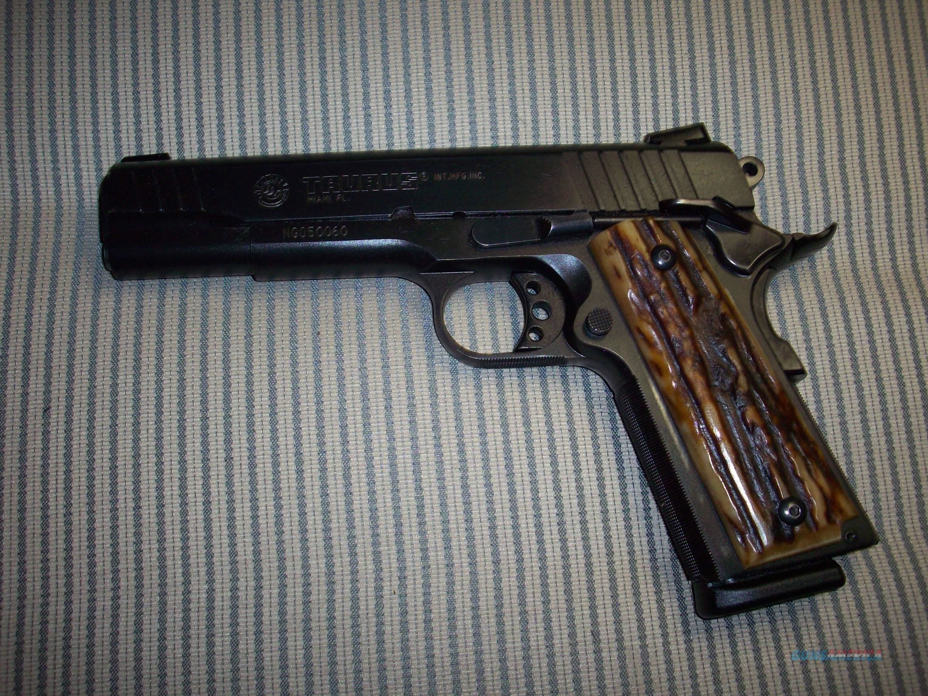 TAURUS PT 1911 45 ACP WITH BONE GRIPS for sale