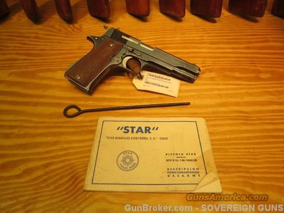 Star S.A Super B 9mm 9x19 EIBAR PISTOL Spanish ... For Sale