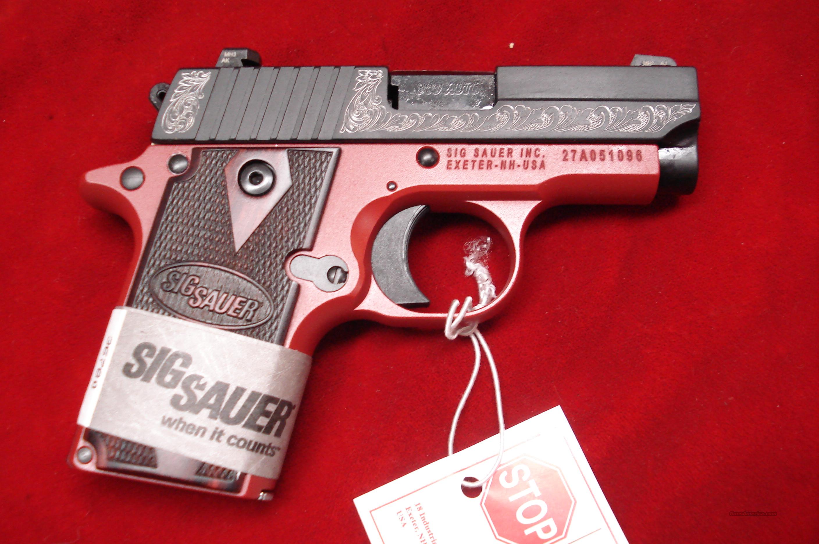 SIG SAUER P238 LADY SCROLL ENGRAVED WITH NIGHT for sale