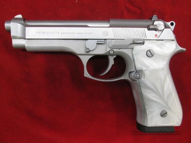 BERETTA 92FS STAINLESS INOX W/ WHITE PEARL GRIP... for sale