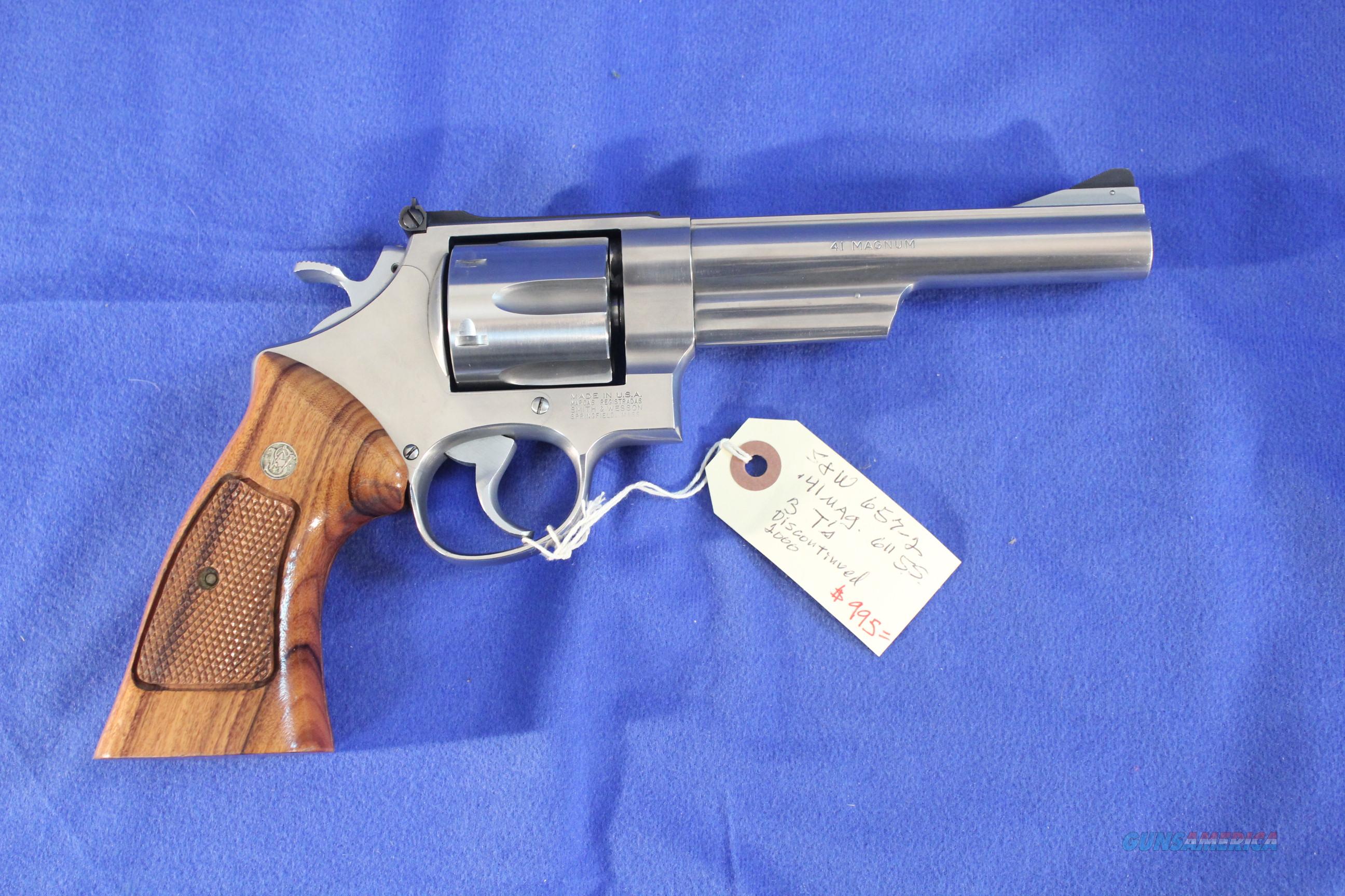 Smith Wesson Model 657 2 Stainless Steel 41 For Sale