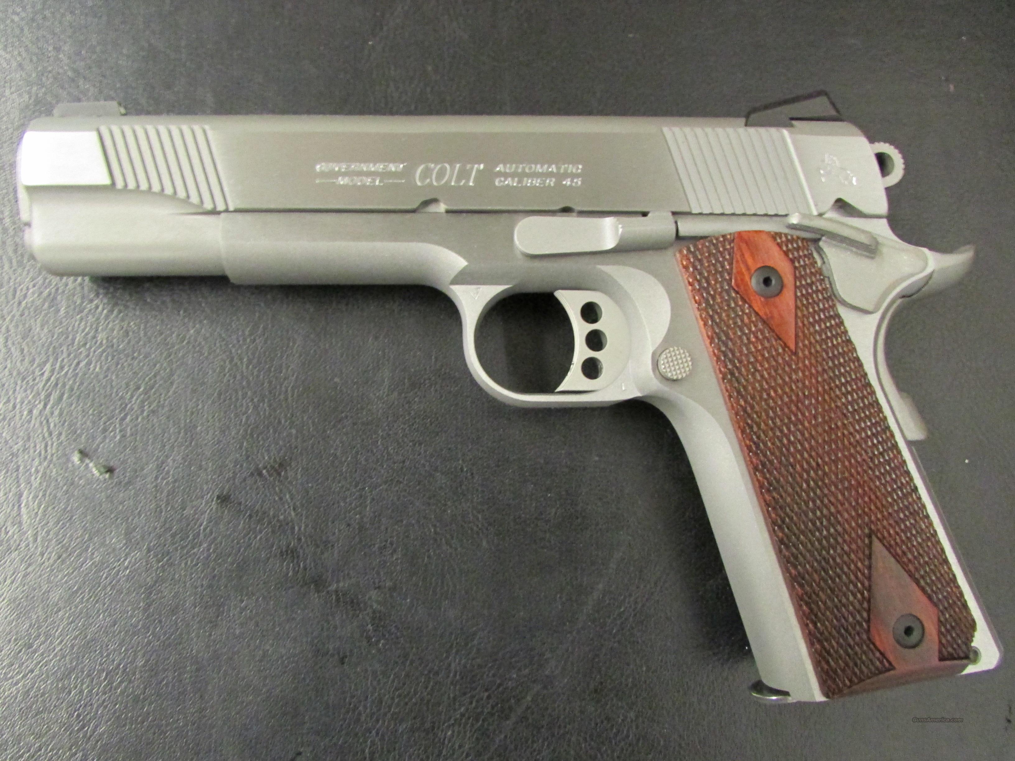 Colt Government Model Stainless 1911 45acp For Sale 4842