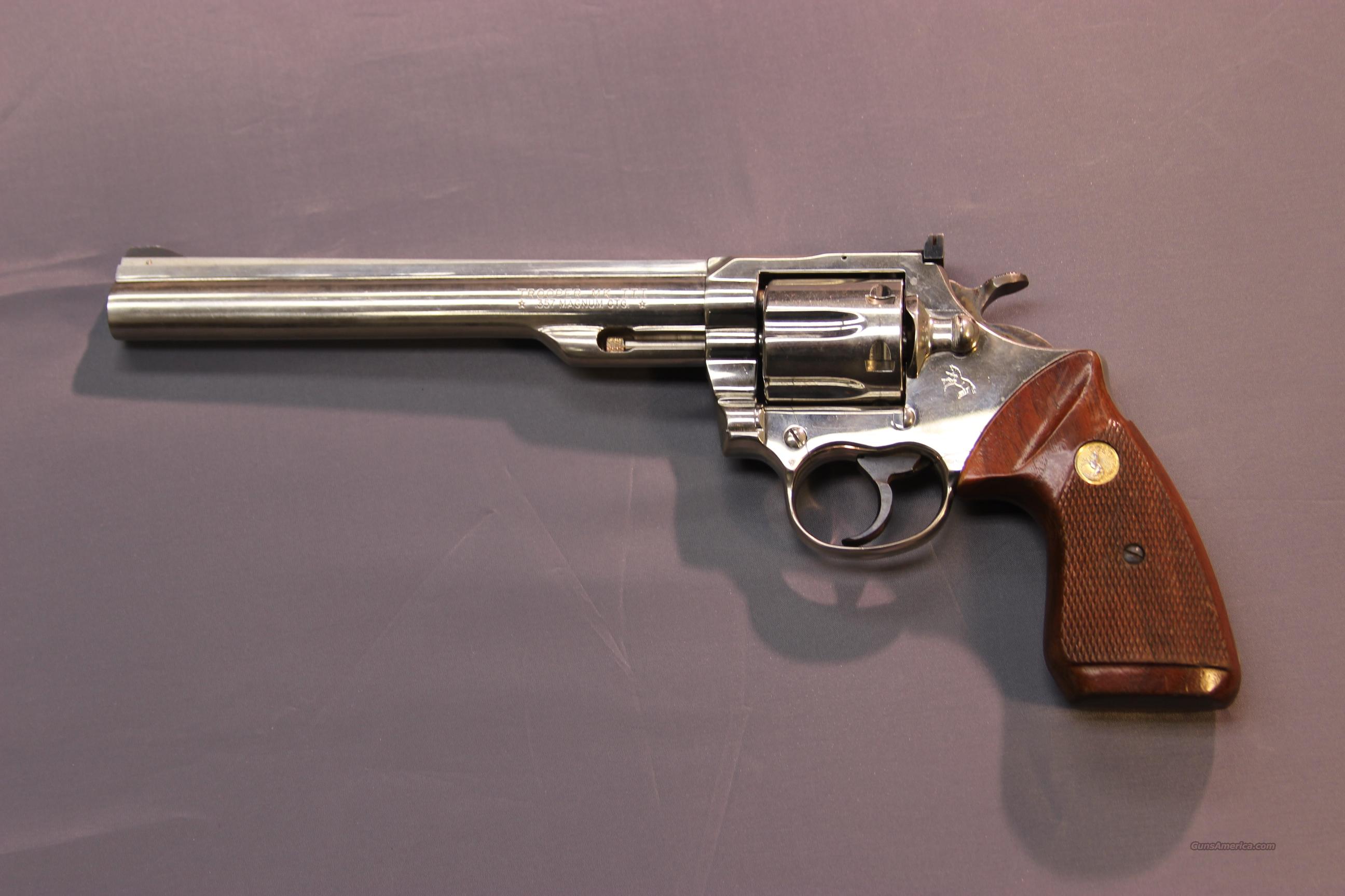 Colt Trooper Mk Iii 357 Magnum Nickel For Sale 0024