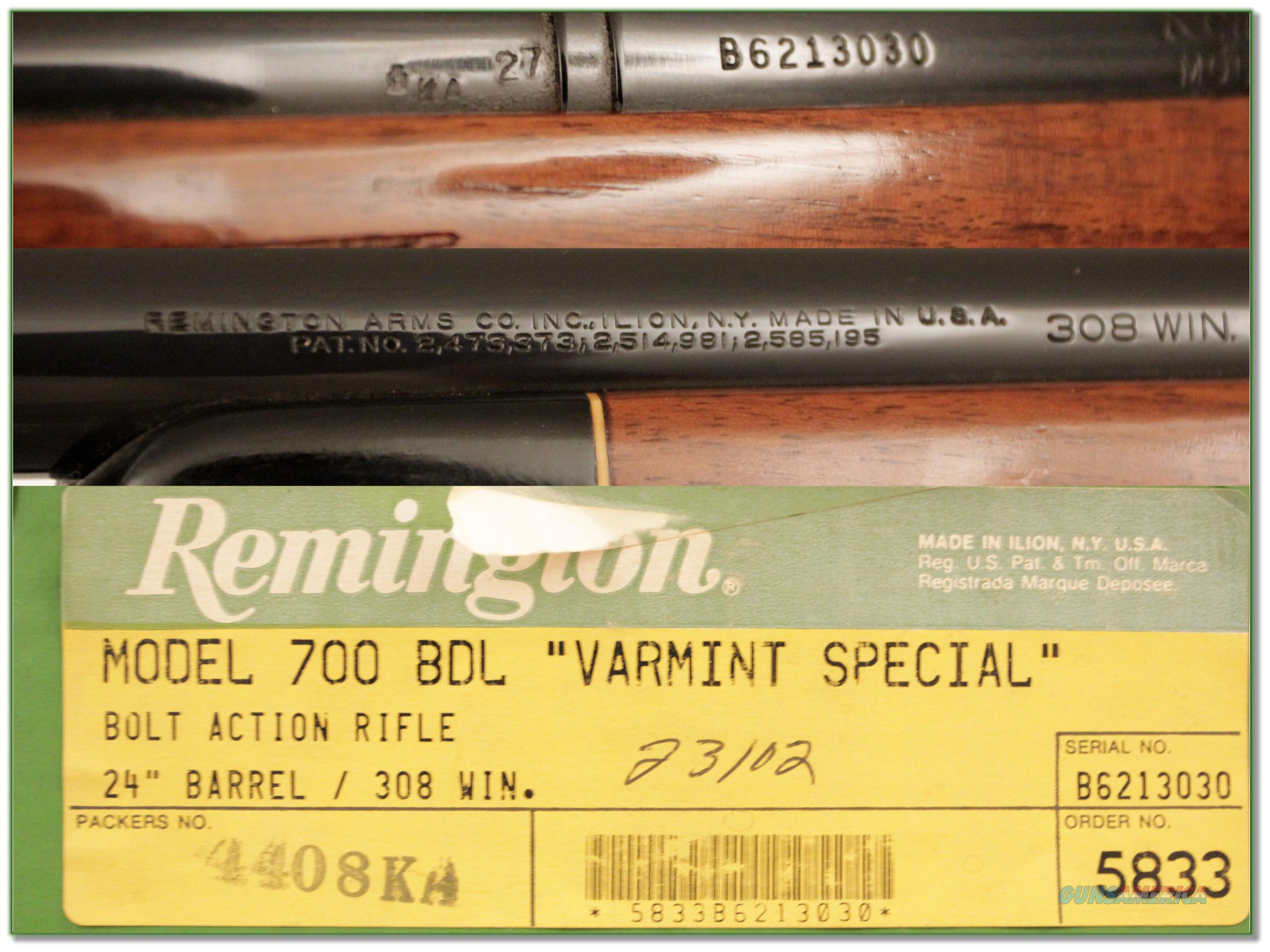 Remington Bdl Varmint Special H For Sale At Gunsamerica