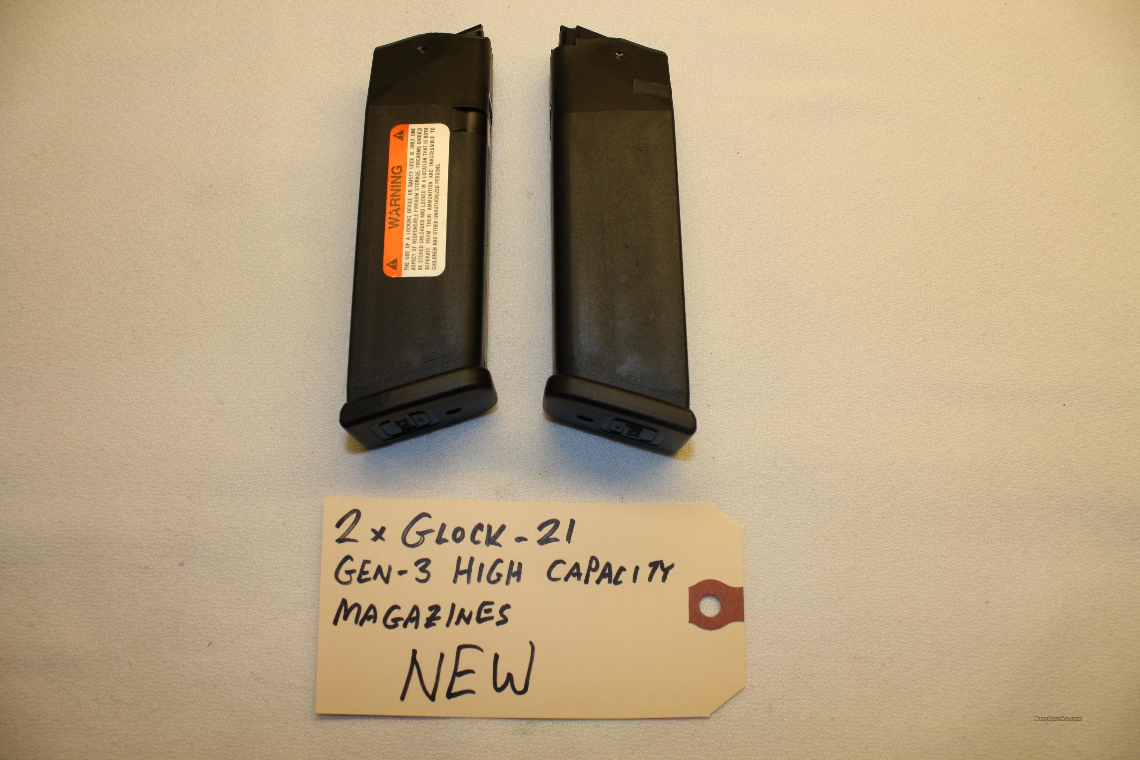 New Glock21 HIGHCAPACITY Magazines, Gen3 for sale