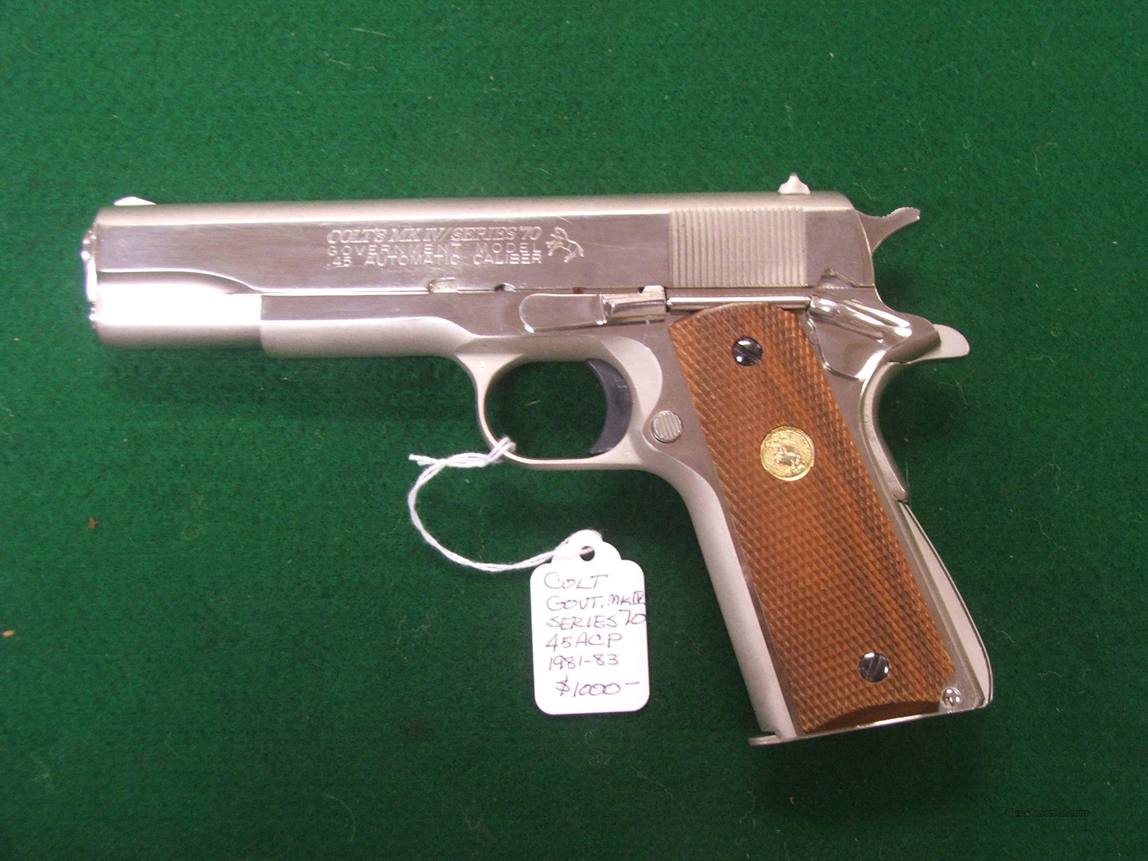 Colt Series 70 M1911a1 Nickel Plated For Sale 5575