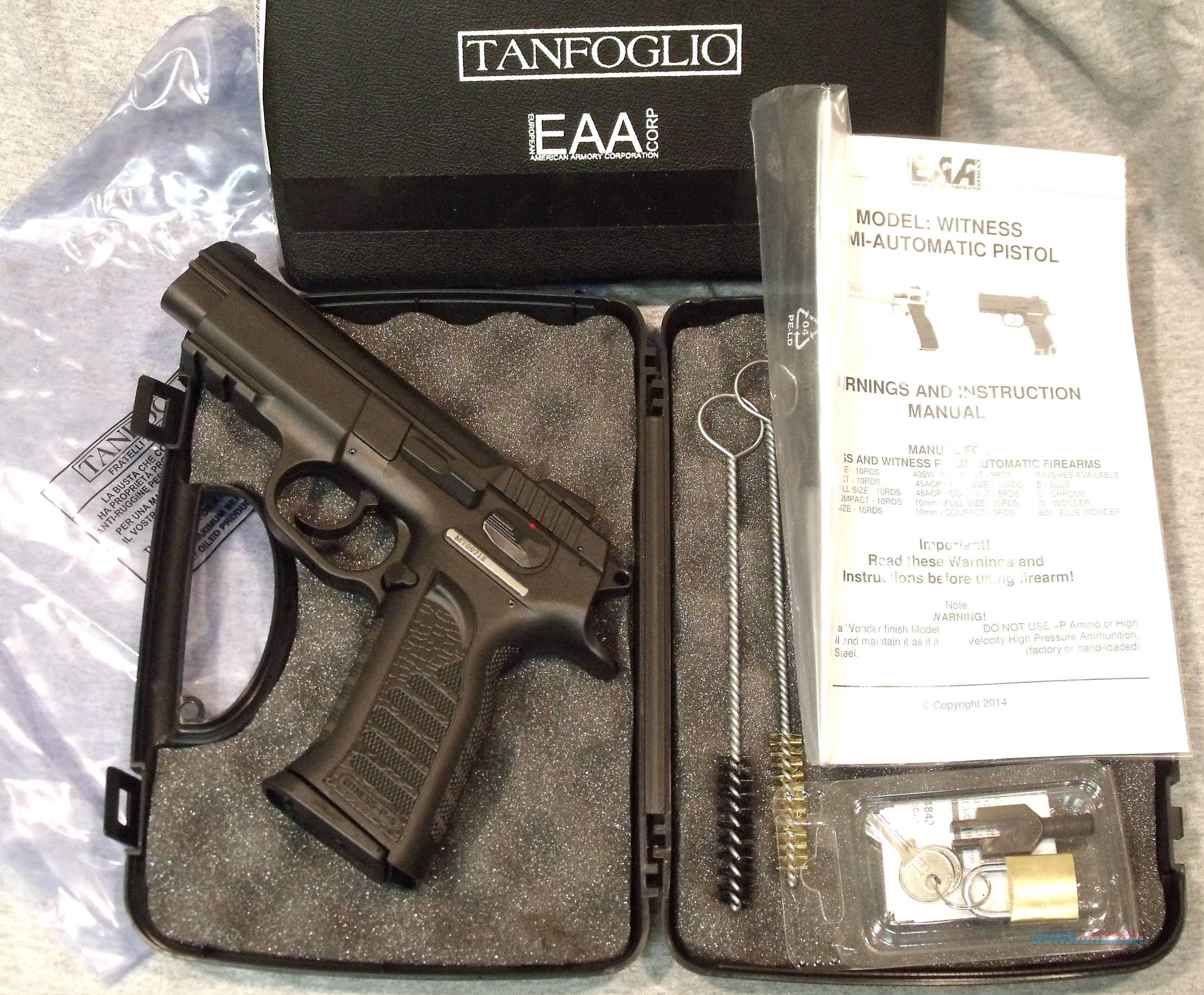 Eaa Witness P Tanfoglio Mm Military Police F For Sale