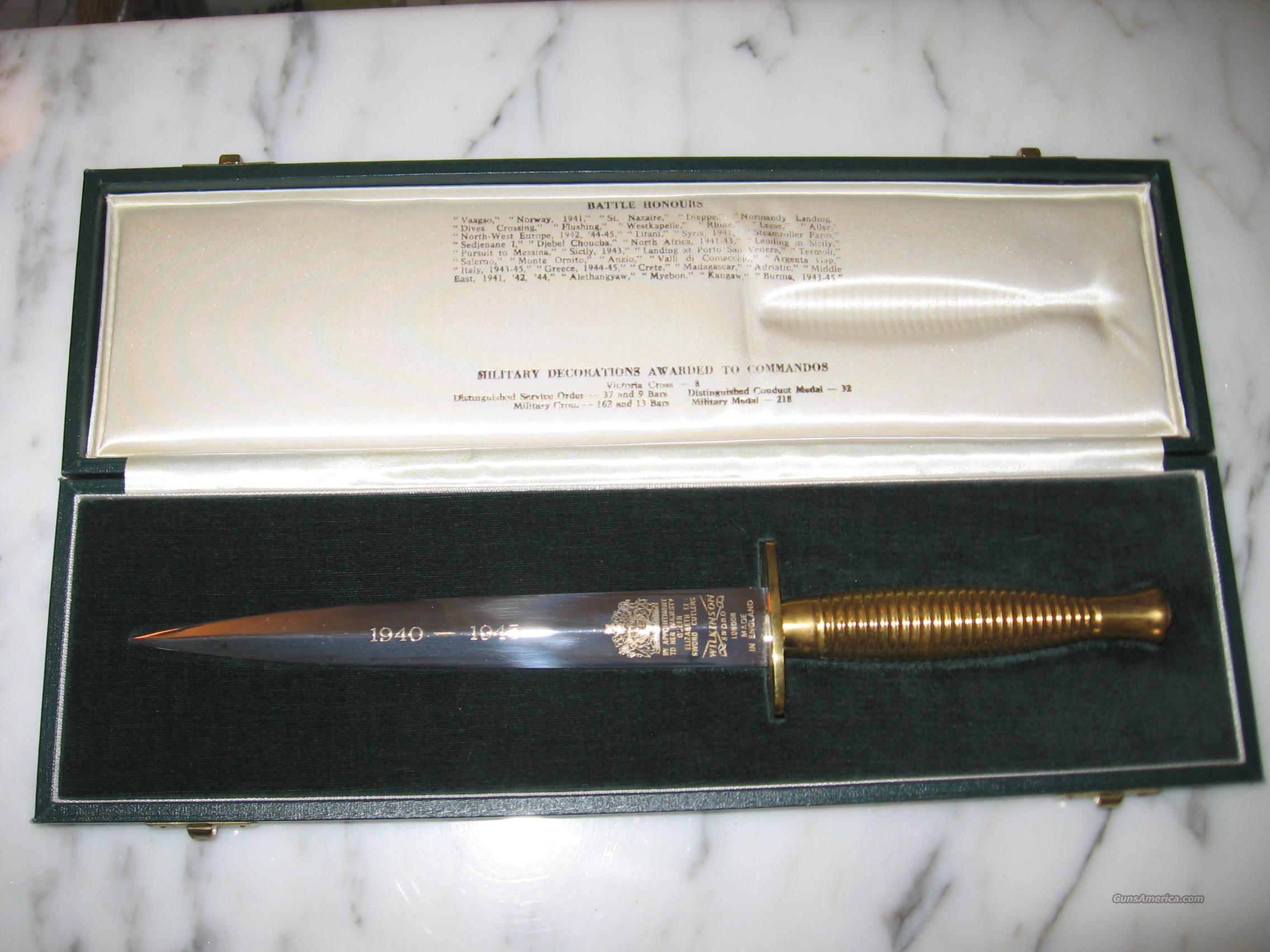 Wilkinson Sword WWII Commemorative Fairbairn-Sy... for sale