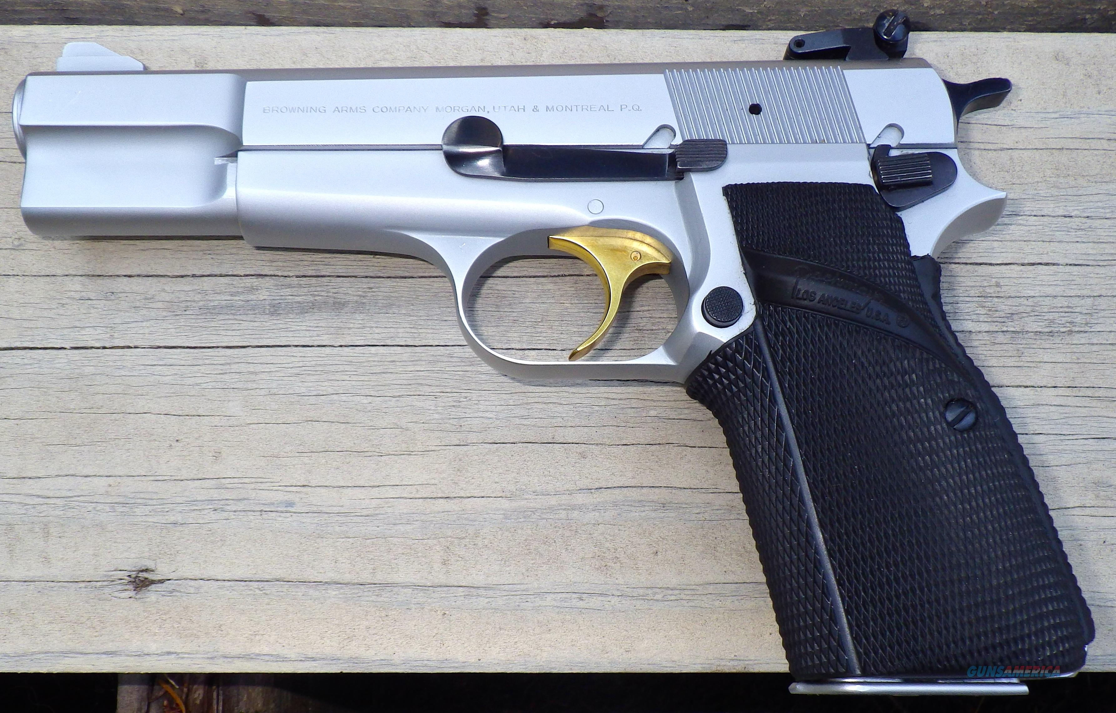 Browning Hi Power 9mm Satin Nickel Belgium A For Sale 4906