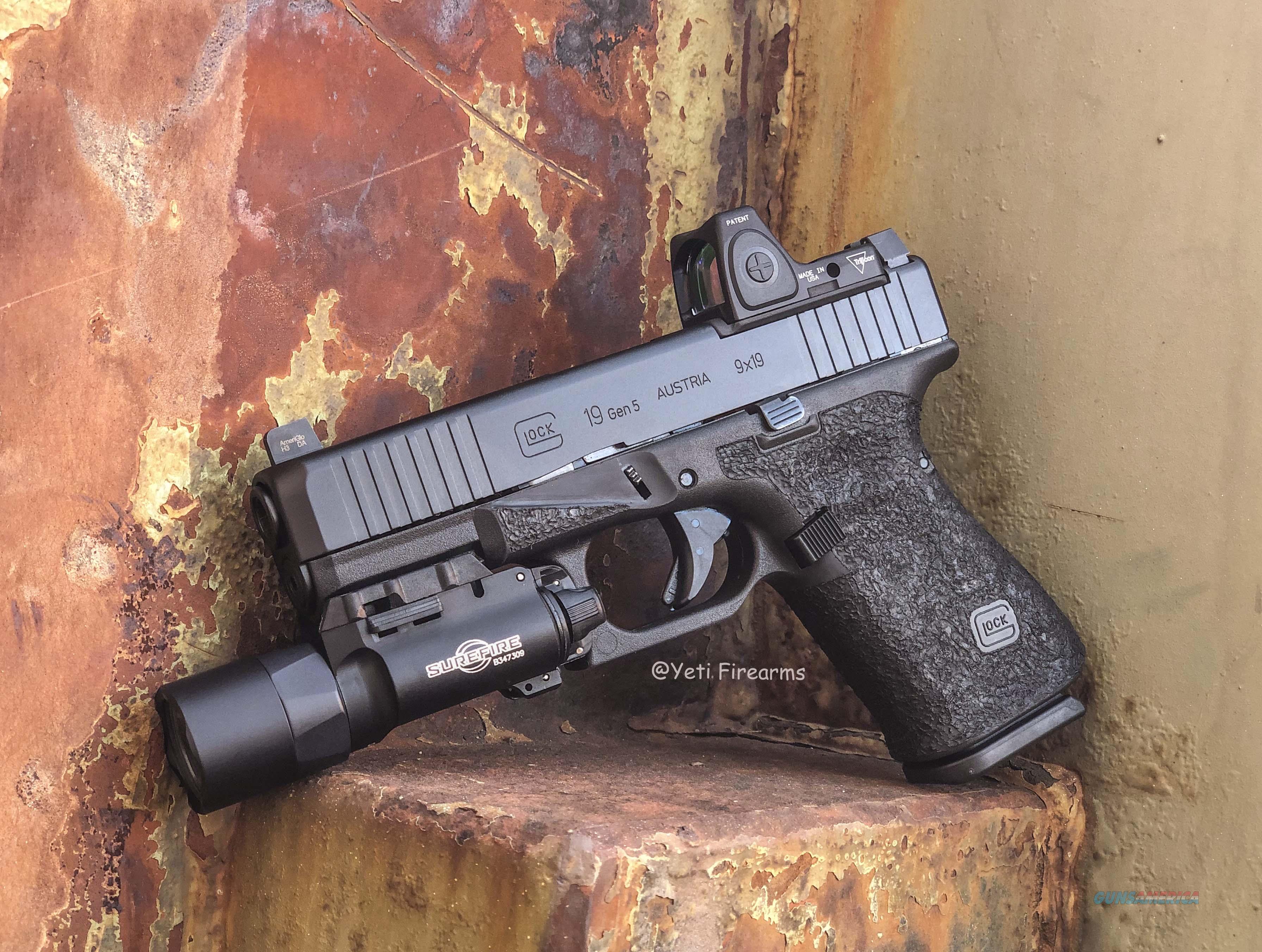 Glock 19 G5 MOS 9mm W Triarc Stipple Trijicon For Sale