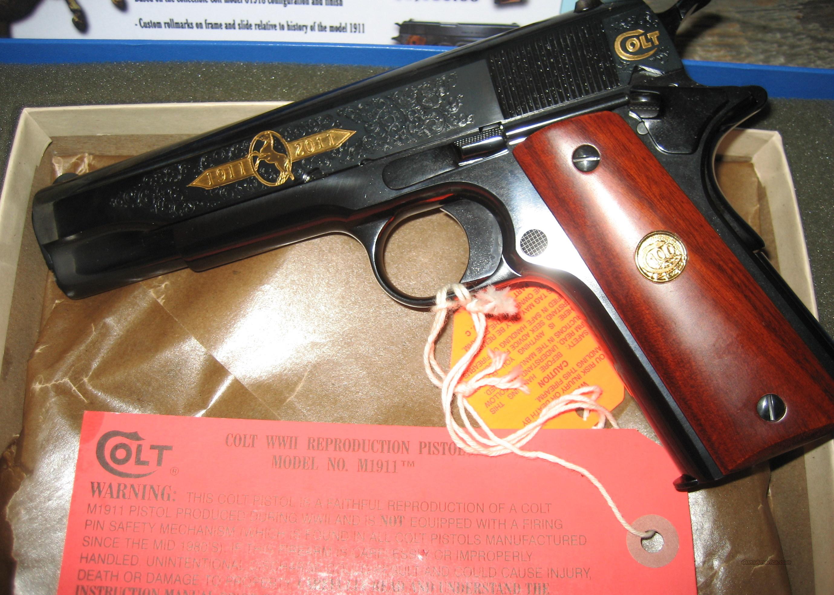 Colt 1911 Tier Ii 100 Year Anniversary Model For Sale 5896