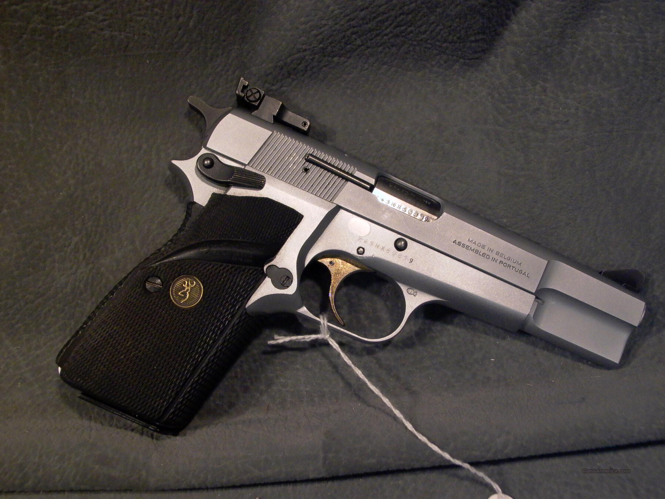 Browning Hi Power 9mm Silver Chrome For Sale 5556