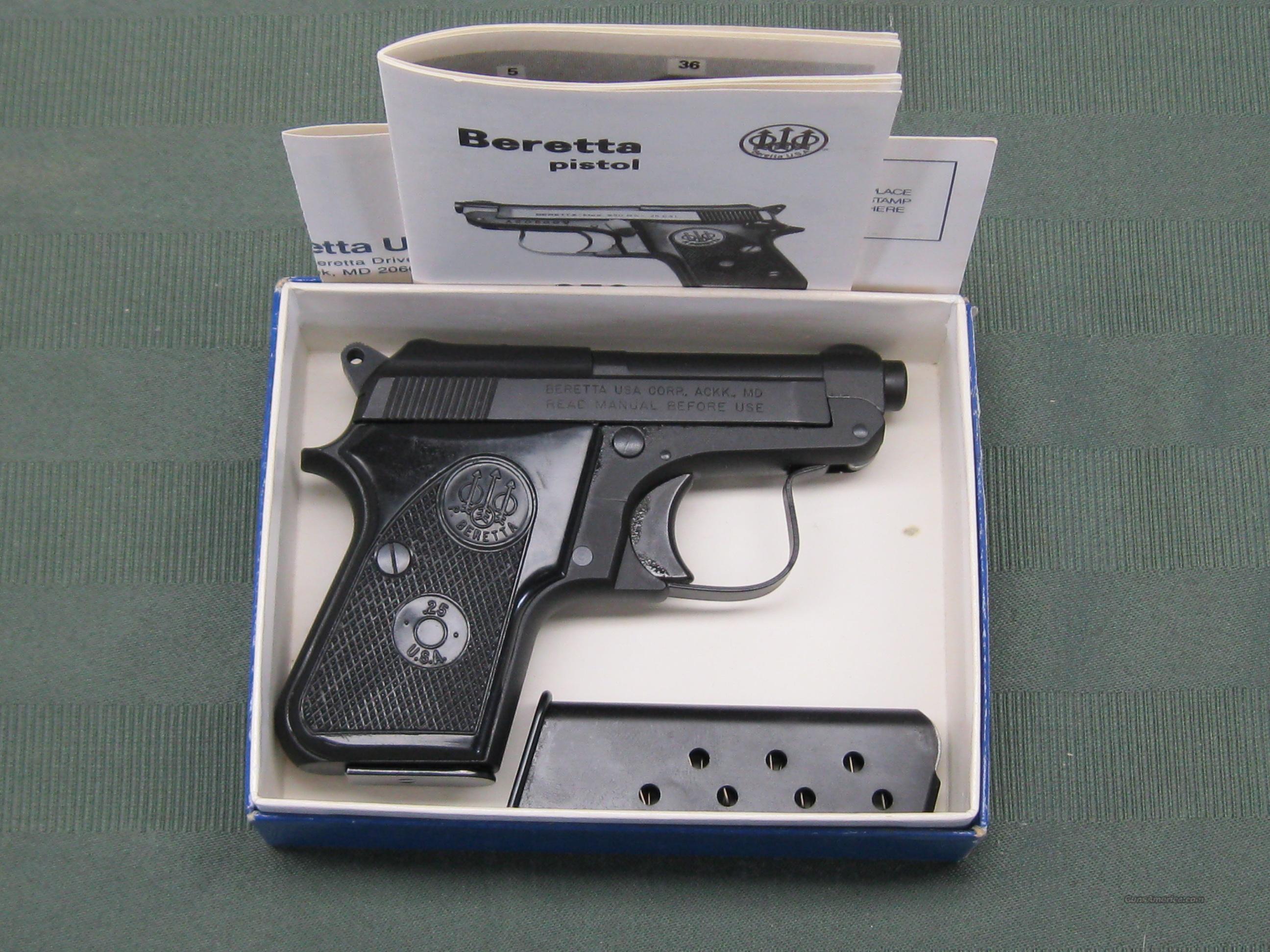 Beretta 950BS 25 Auto Tip Up pistol for sale