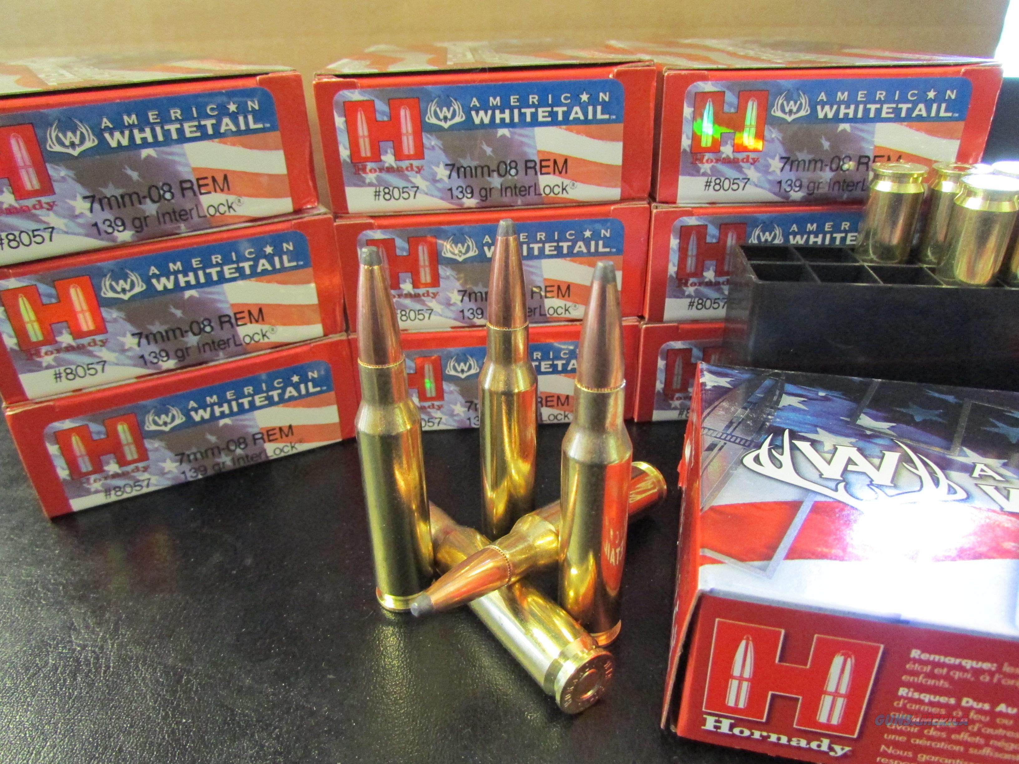 200 ROUNDS HORNADY AMERICAN WHITETAIL 139 GR 7M... For Sale