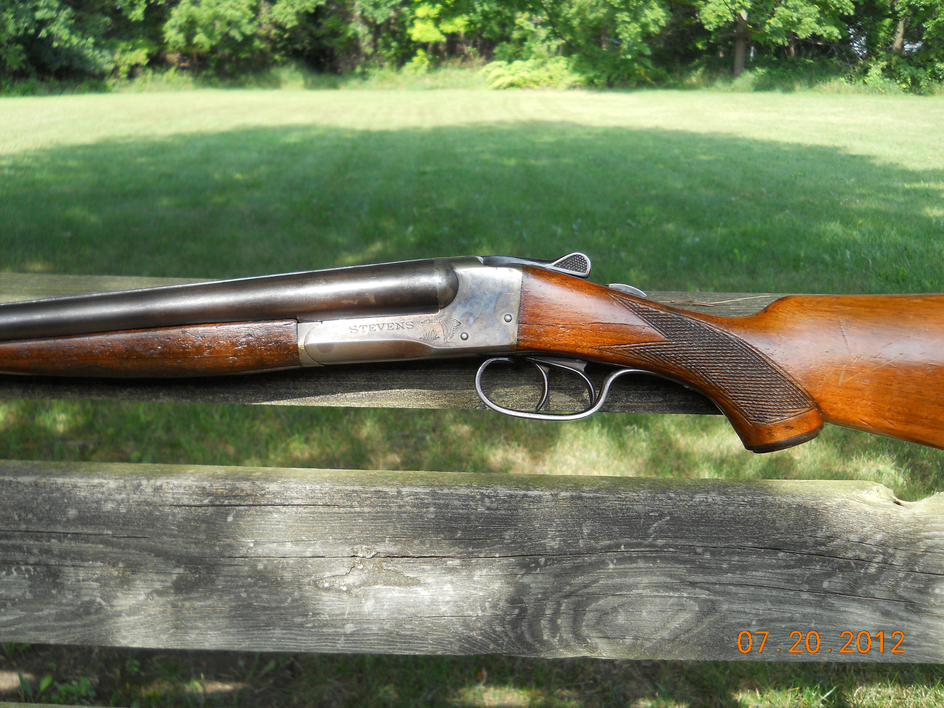 J Stevens 20 Ga Sxs Double Barrel Shotgun For Sale