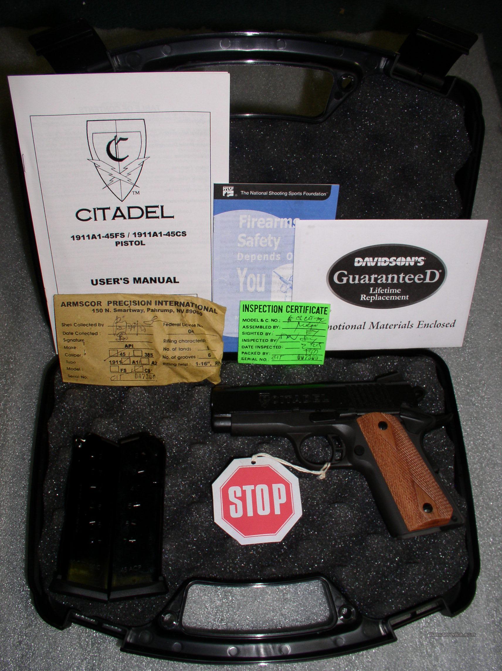 Armscor Citadel 1911 A1 45acp 3 5 For Sale