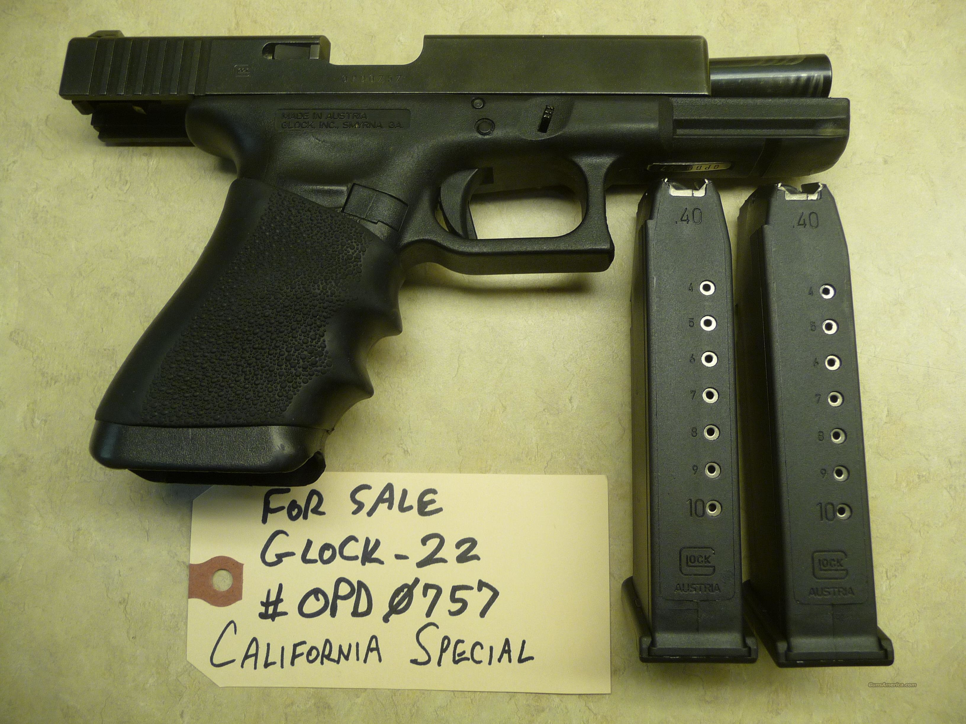 California Special Used Glock 22 With 2 10 Rou For Sale