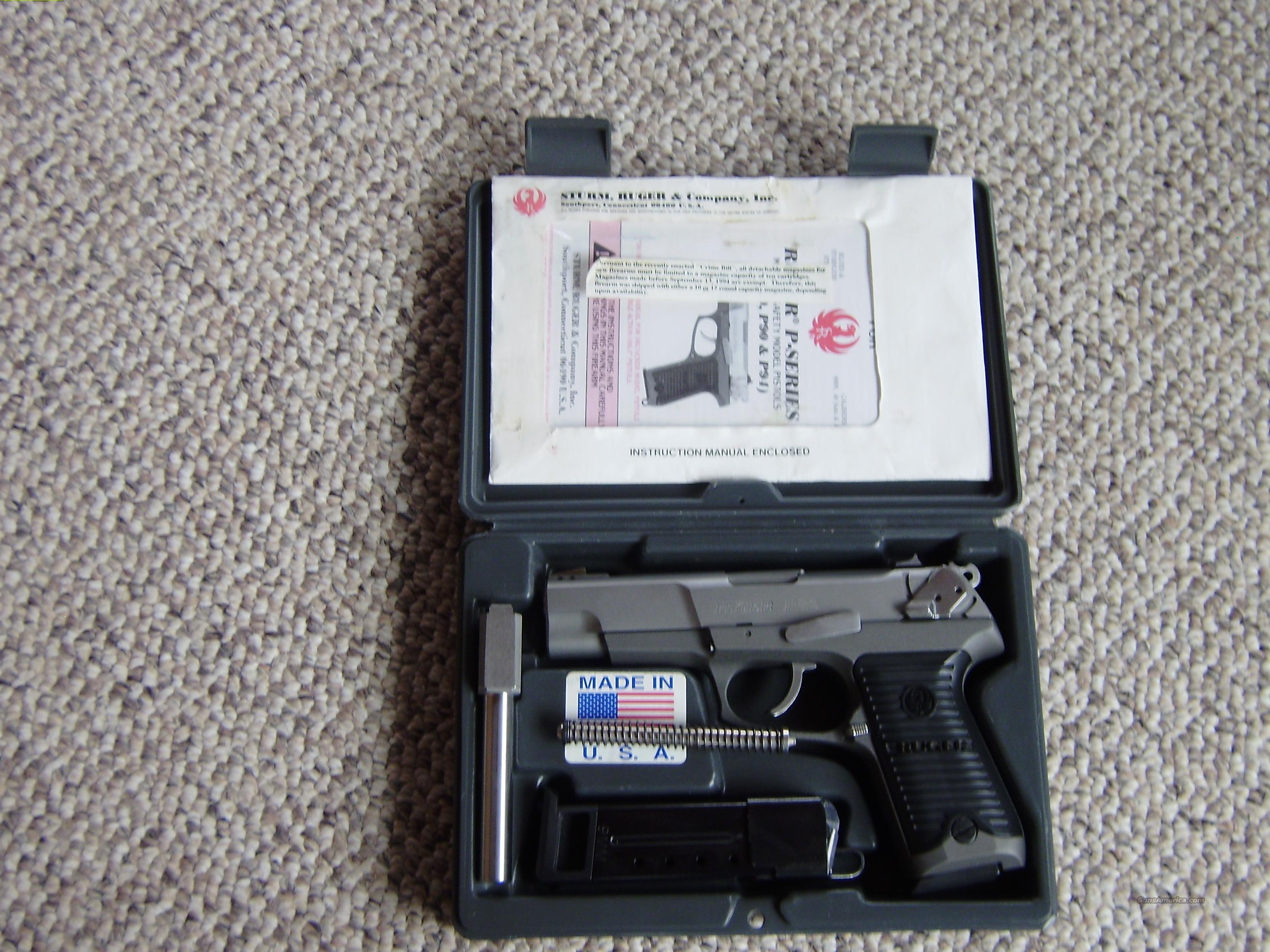 Ruger P89X,30 Luger, 9mm.,SS, Mint for sale at Gunsamerica.com: 976655429