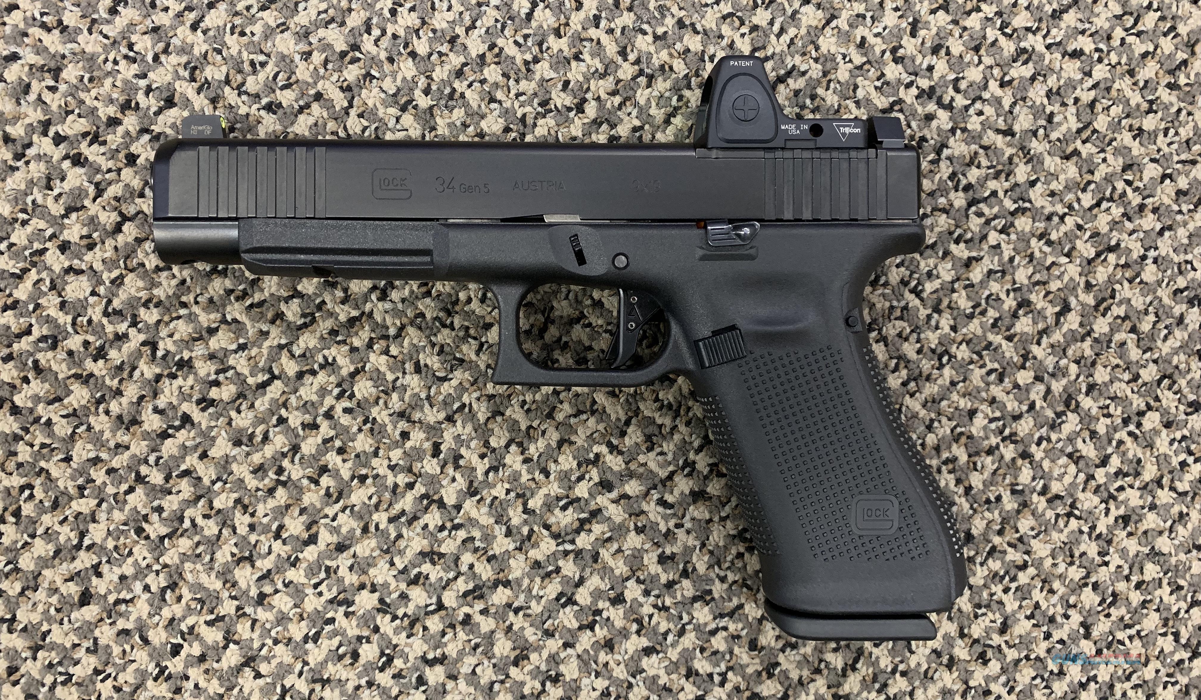 Glock 34 Gen 5 Mos Fs 9mm Trijicon Rmr Agency A For Sale