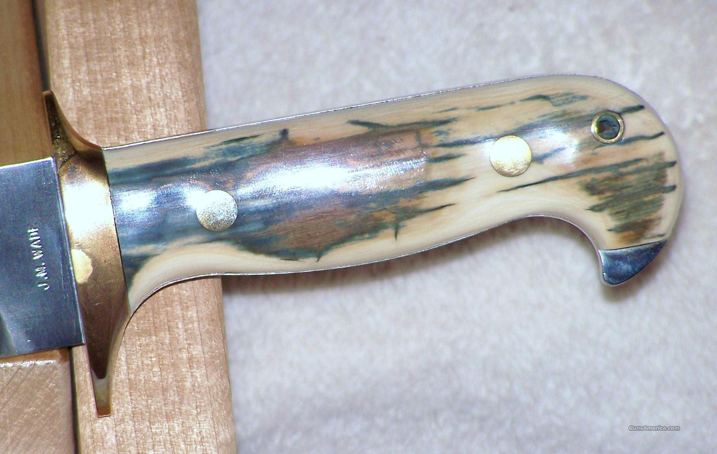 HANDMADE MAMMOTH TUSK IVORY BOWIE KNIFE for sale