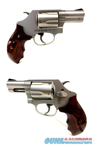 Sling Point Firearms Inc  Smith & Wesson Model 642 LadySmith, Small  Revolver, 38 Special, 1.875 Barrel, Alloy Frame, Matte Silver Finish, Wood  Grip, Fixed Sights, 5Rd, Carry Case, Right Hand 163808