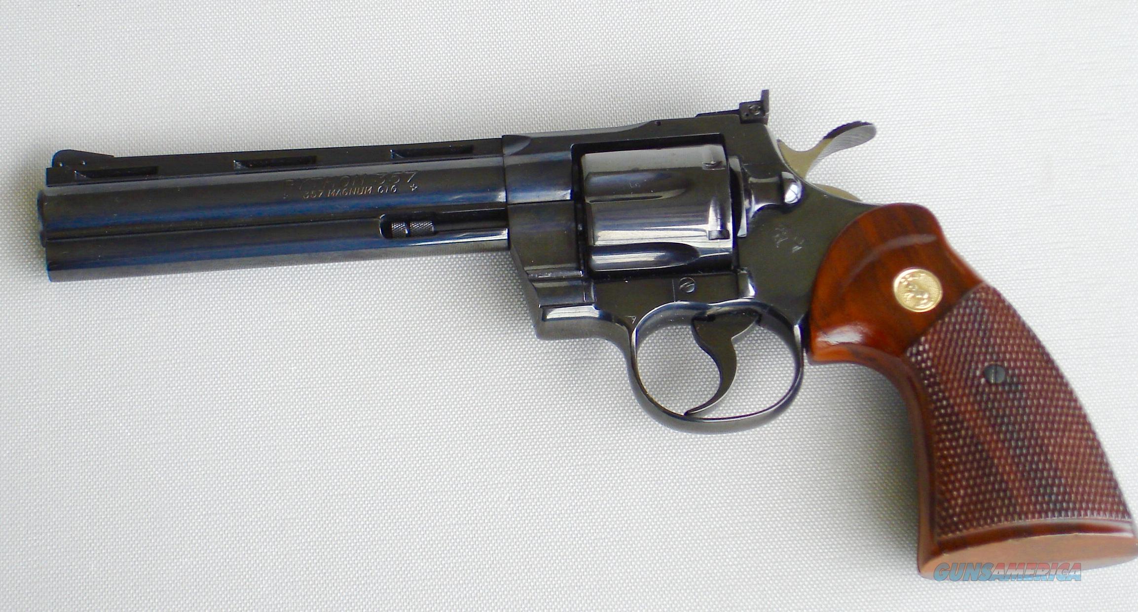 Colt Python blue 6 inch Barrel 357 Magnum Scope... for sale