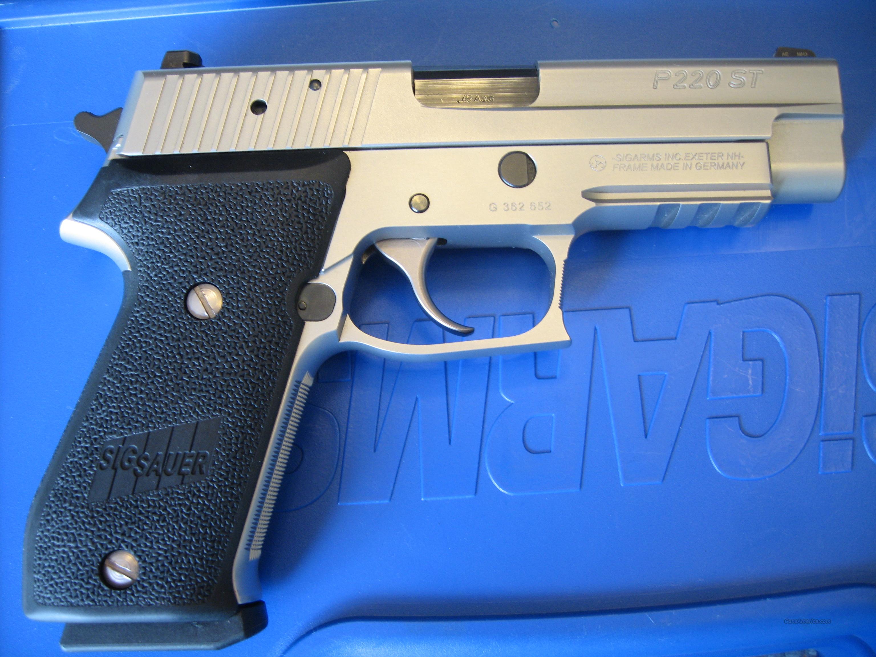 SIG SAUER P220 ST STAINLESS RAIL NI... for sale at Gunsamerica.com ...