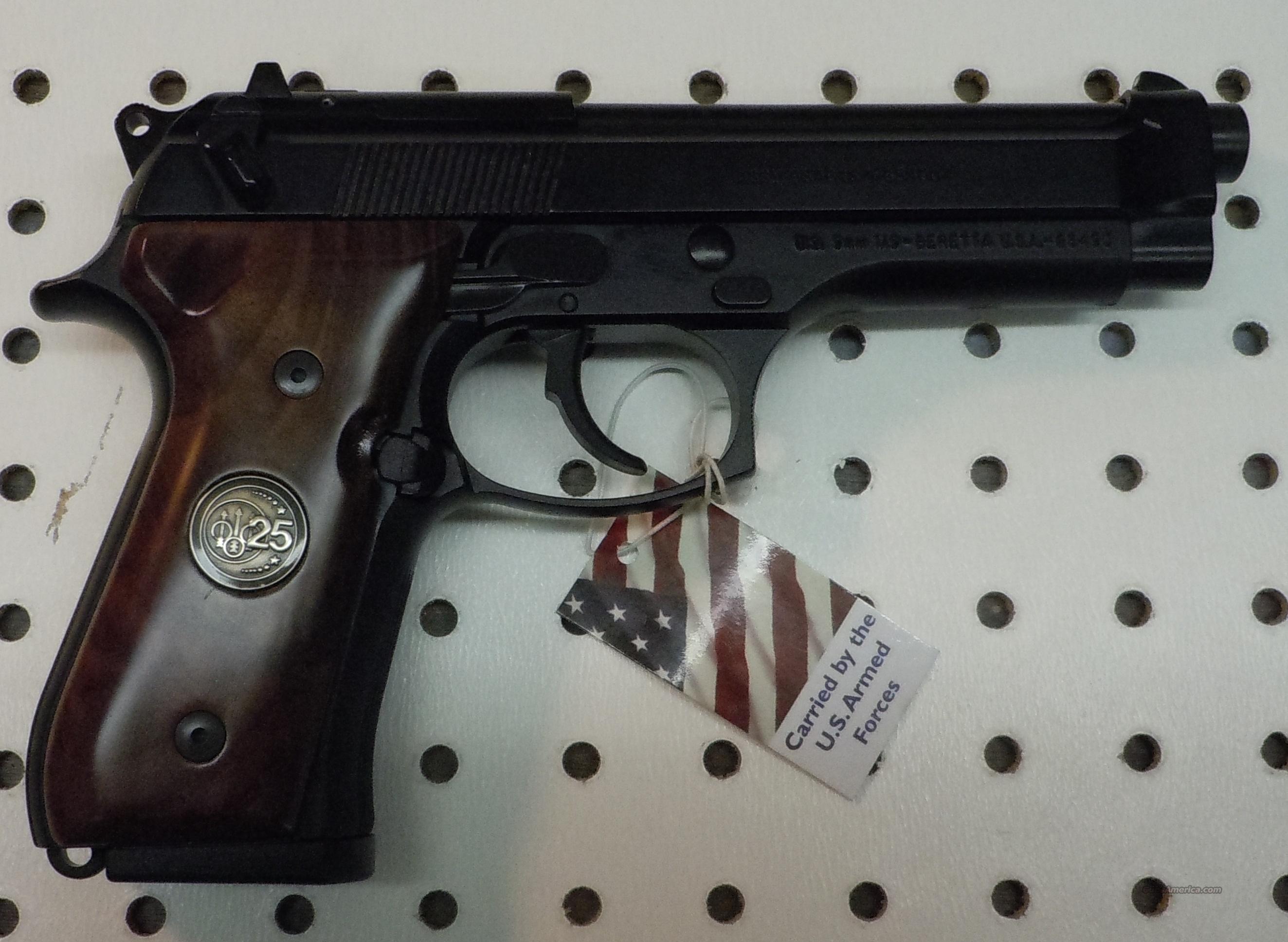 BERETTA M9 25TH ANNIVERSARY 9MM PISTOL, WOOD GR... for sale