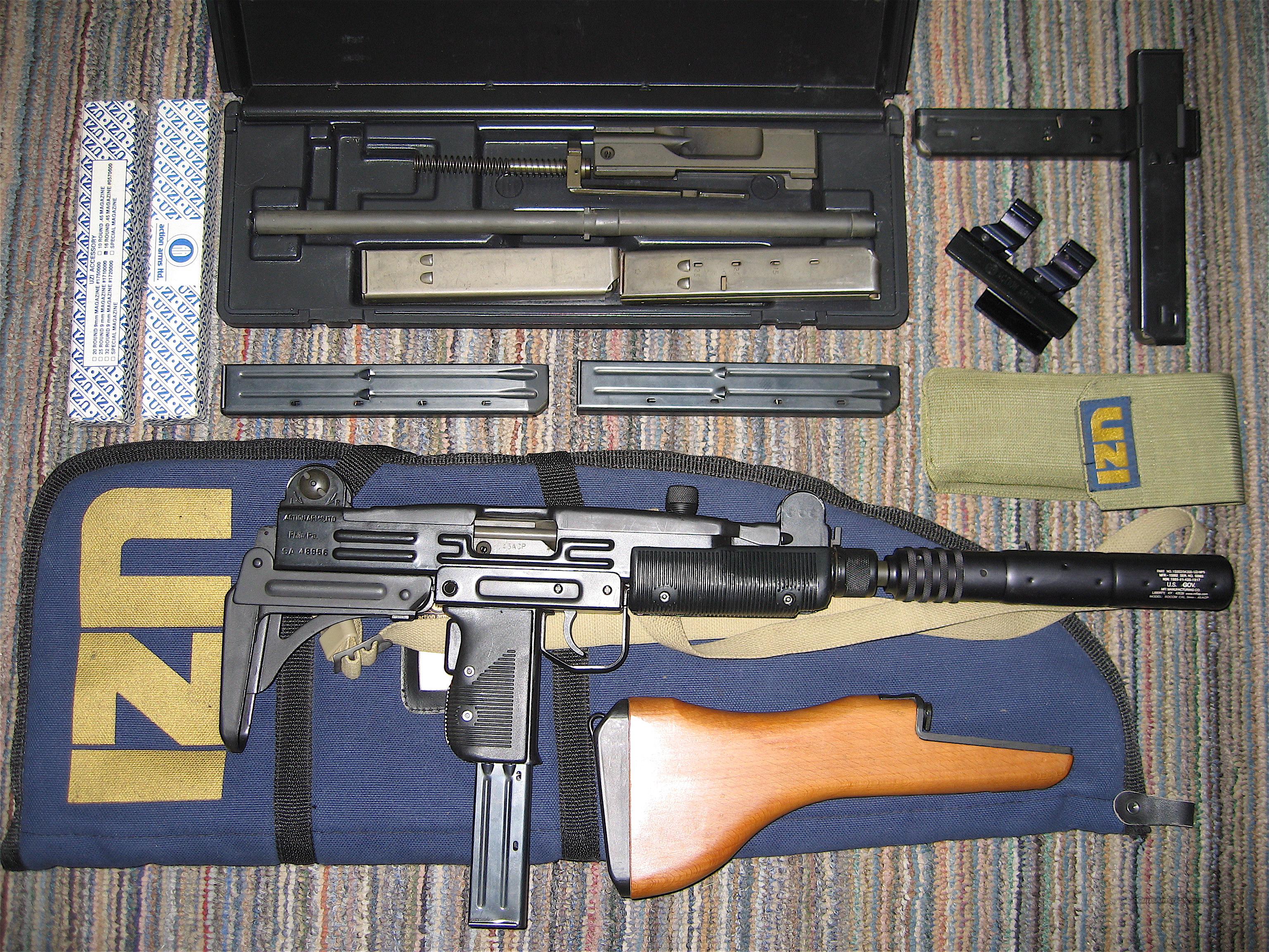 Uzi Model B Semiautomatic Carbine With 45 Acp Conversion