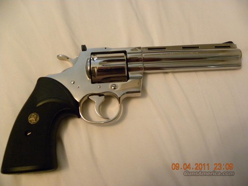 Colt Python Reolver nickel finish 6... for sale at Gunsamerica.com ...