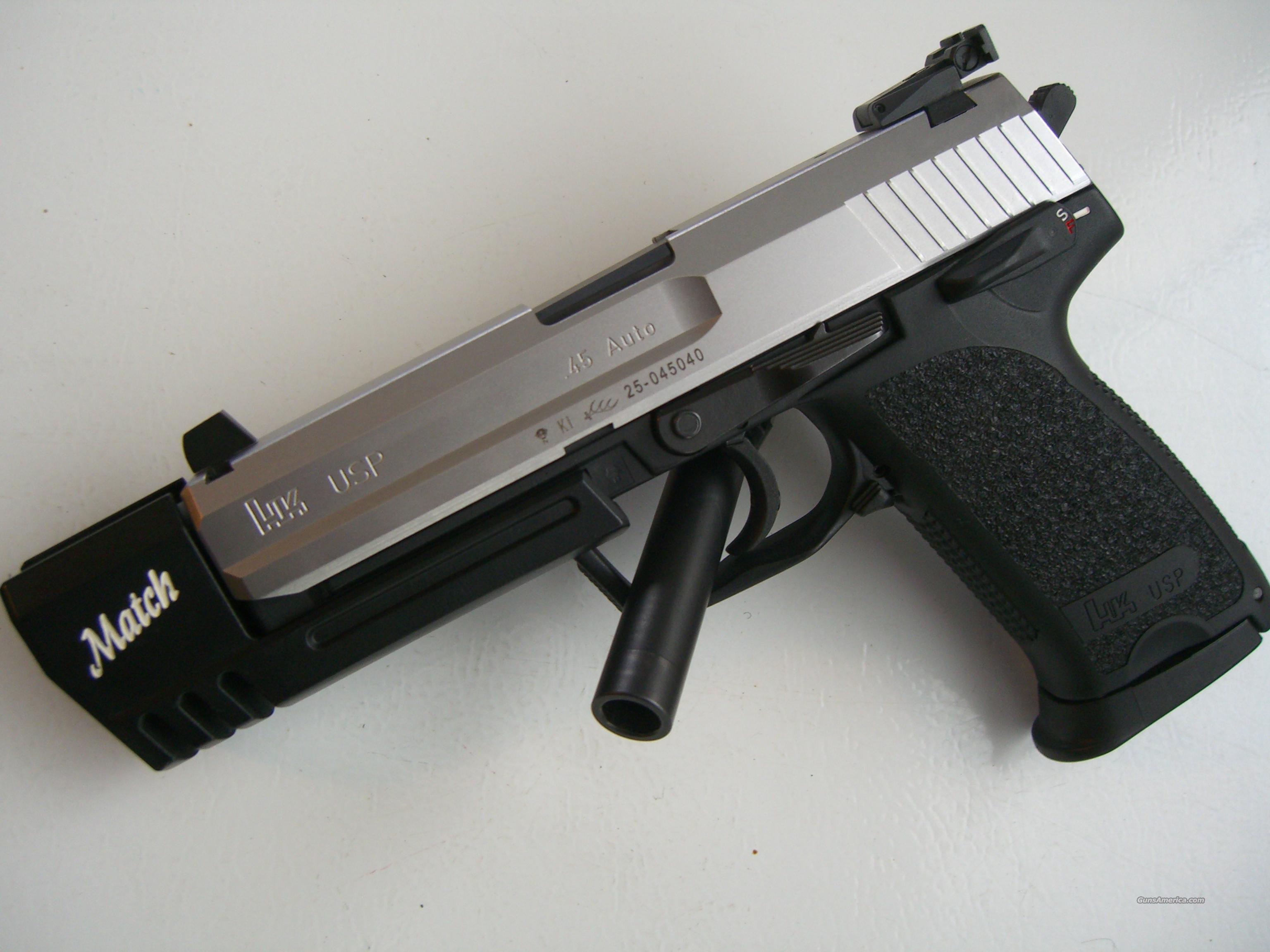 Usp match. USP Match (9 мм Парабеллум, .40 s & w, .45 ACP). HK USP Match. HK USP Match 1993. USP 45 С глушителем.