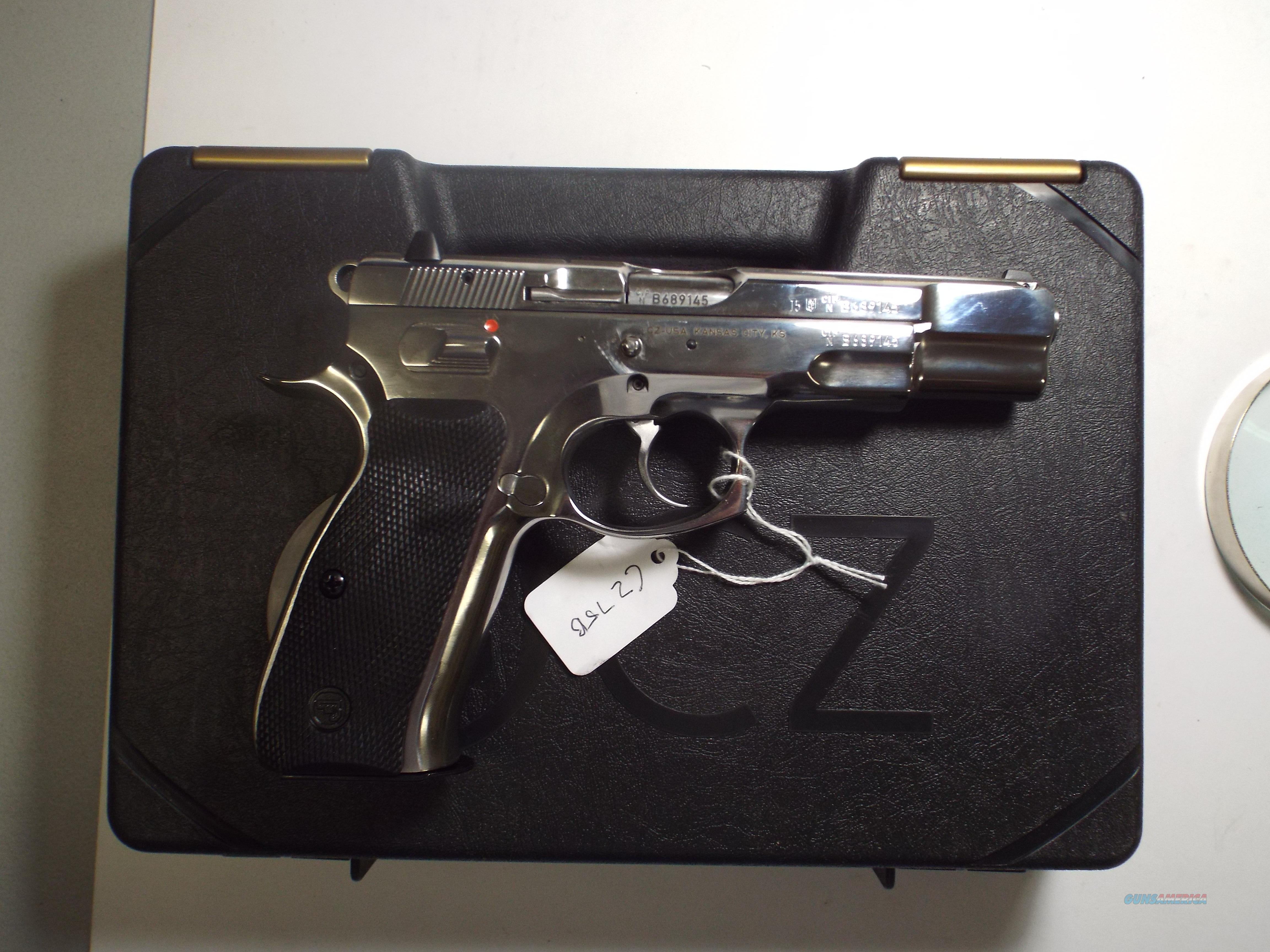 BEAUTIFUL CZ 75 B IN POLISHED STAINLESS 9MM For Sale