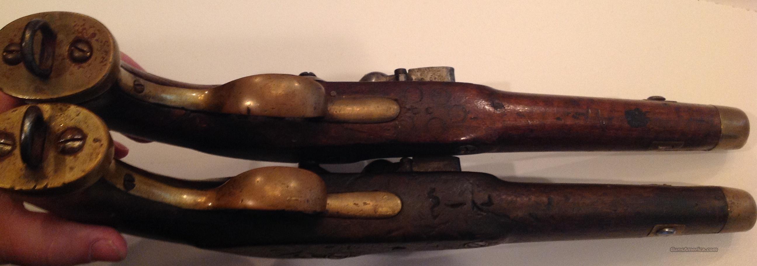 Antique Pair Of Belgian Naval Flint For Sale At Gunsamerica Com