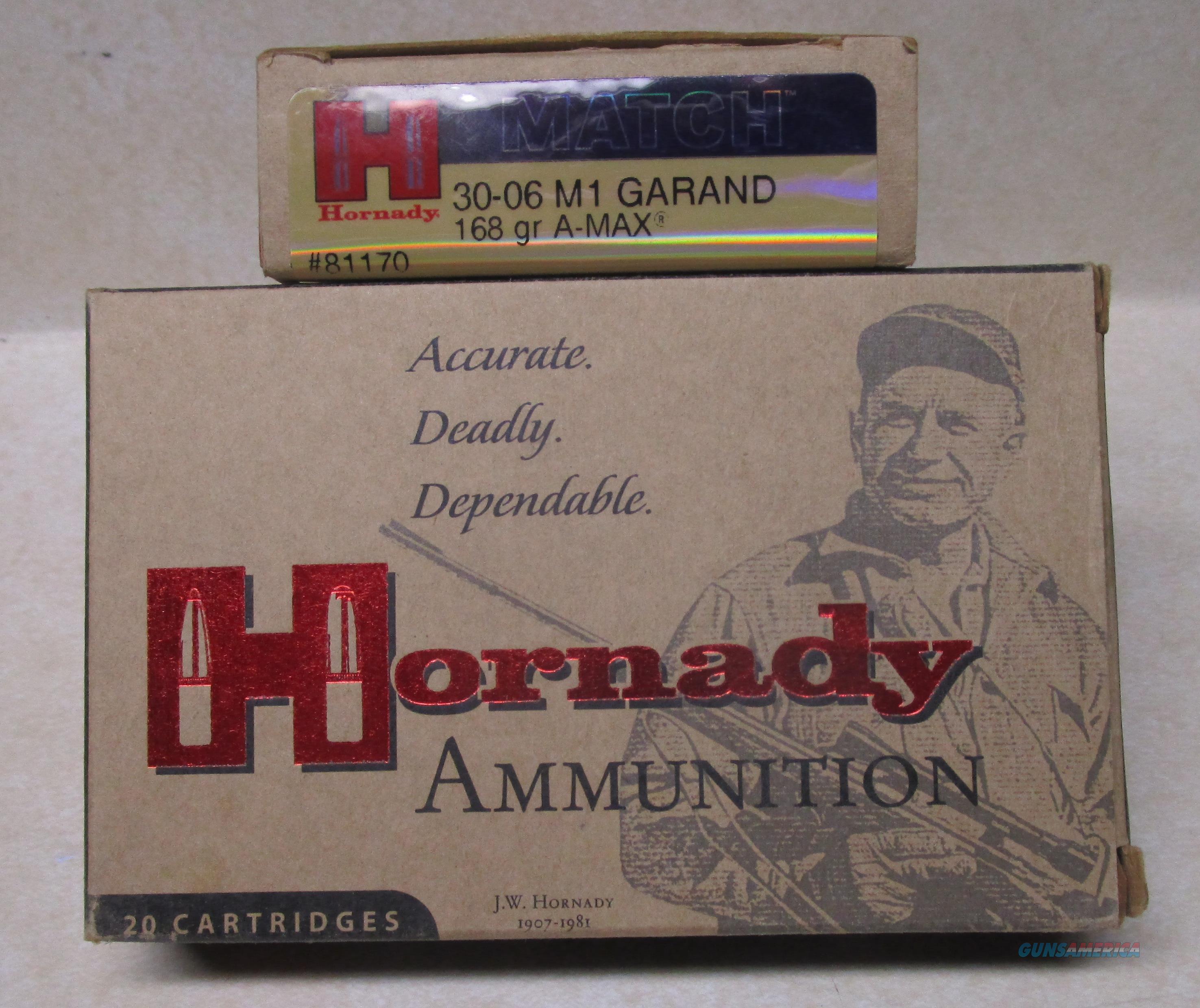 Hornady MATCH 30-06 M1 Garand 168 g... for sale at Gunsamerica.com ...