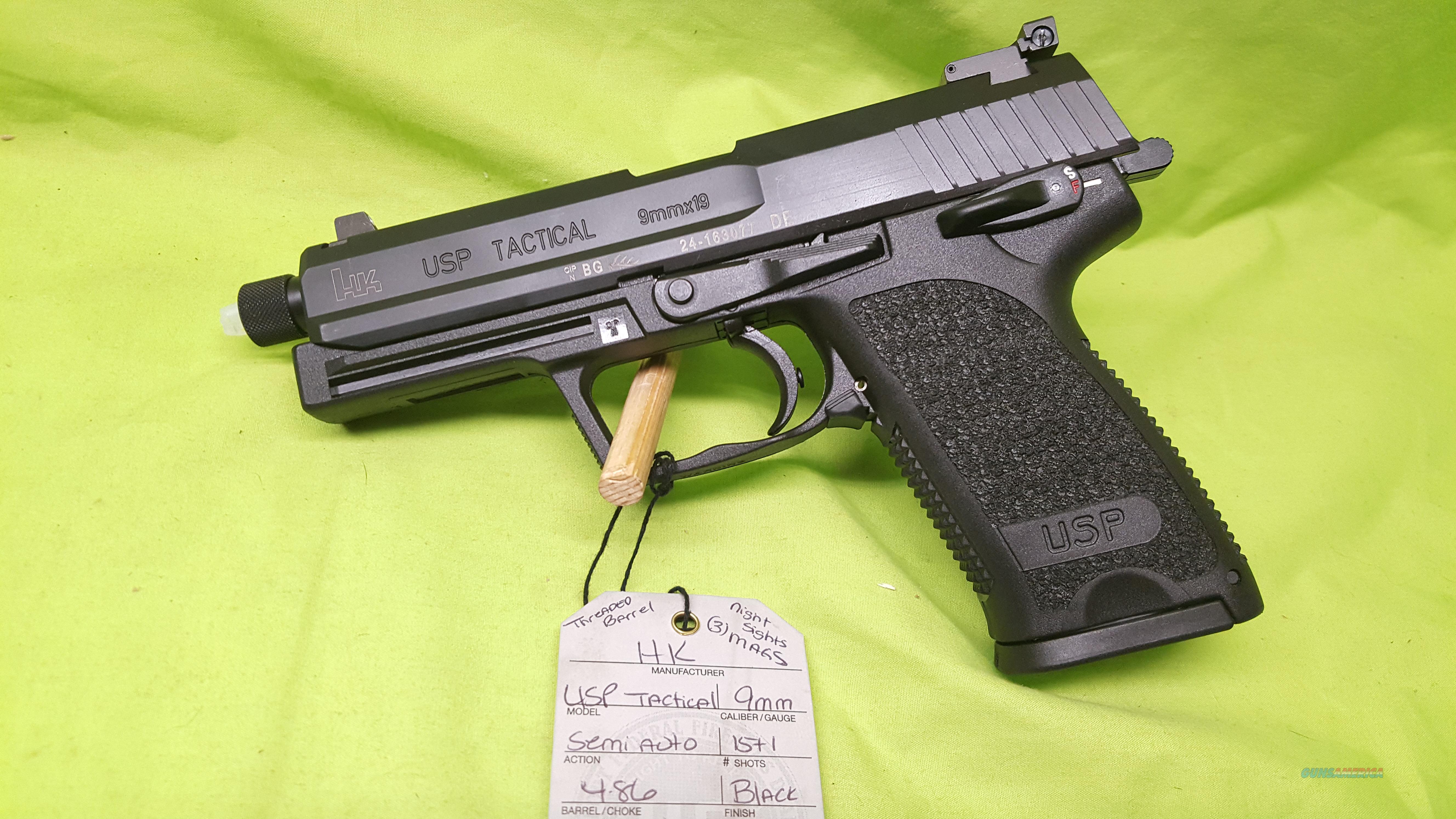 H&K HK USP TACTICAL 9MM 9 NS 15RD S... for sale at Gunsamerica.com ...