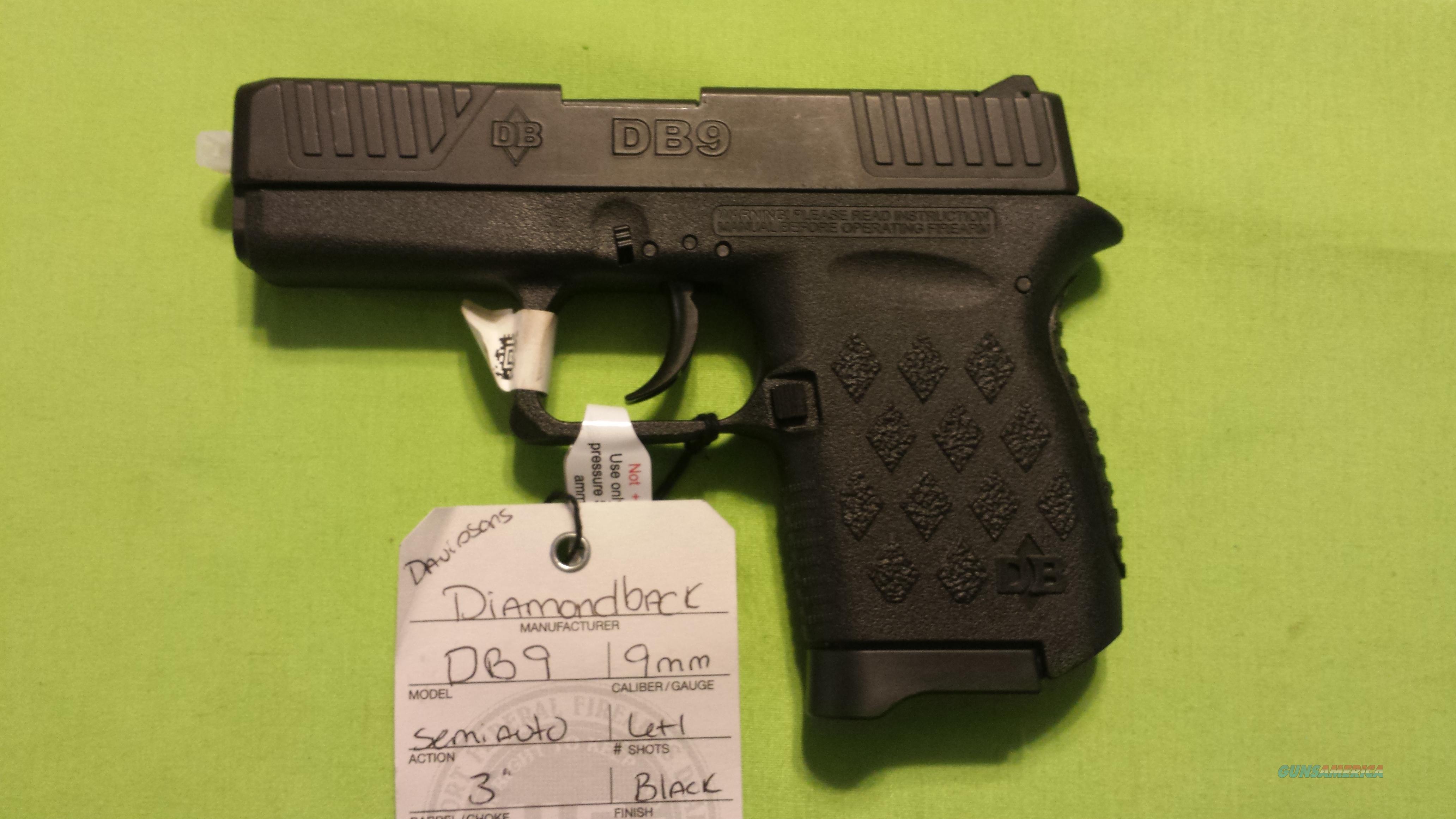 DIAMONDBACK DB9 DB 9 9MM BLACK 6+1 ... for sale at Gunsamerica.com ...