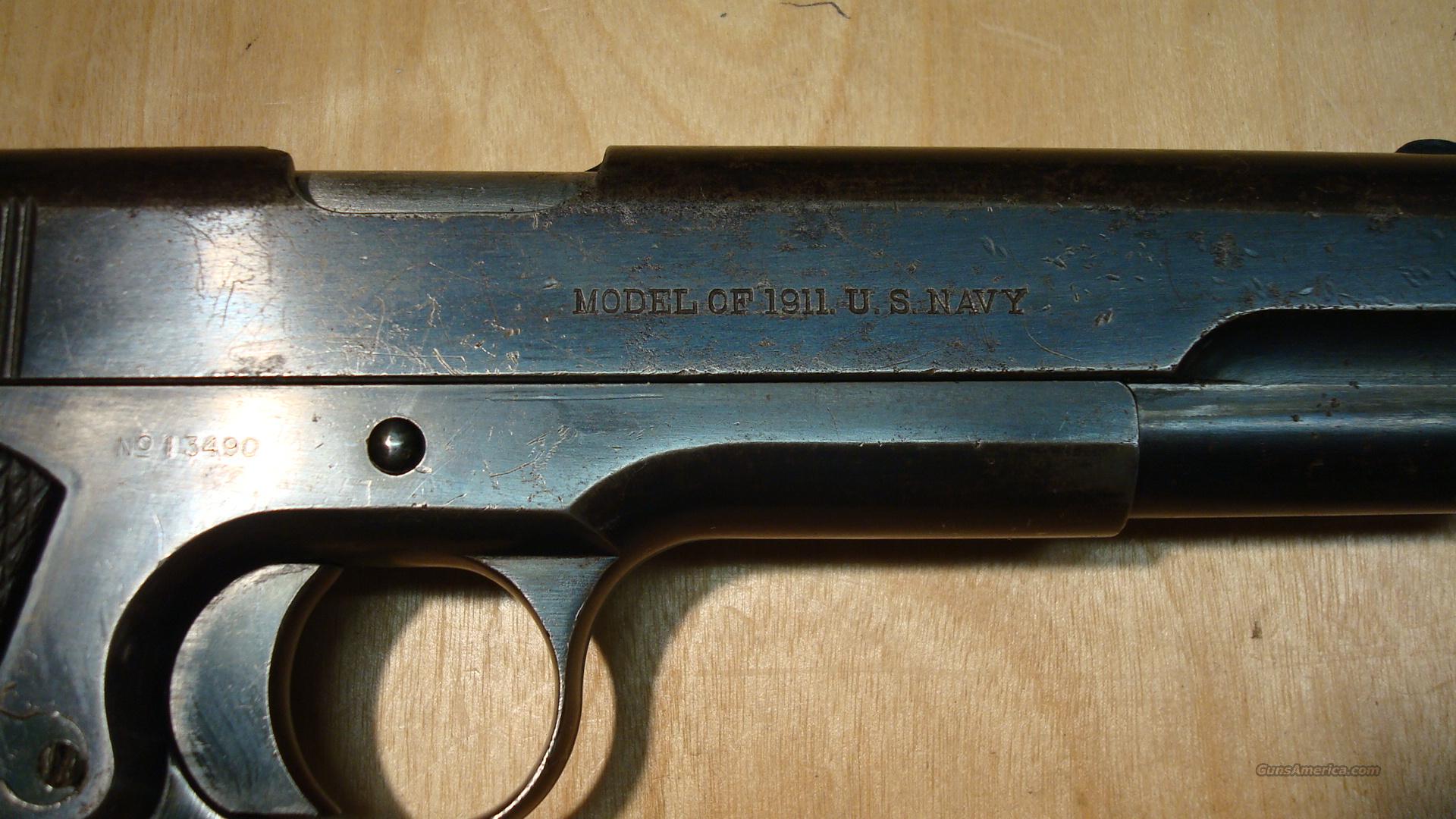 COLT 1911 NAVY .45 RARE 1912 for sale at Gunsamerica.com: 968116801