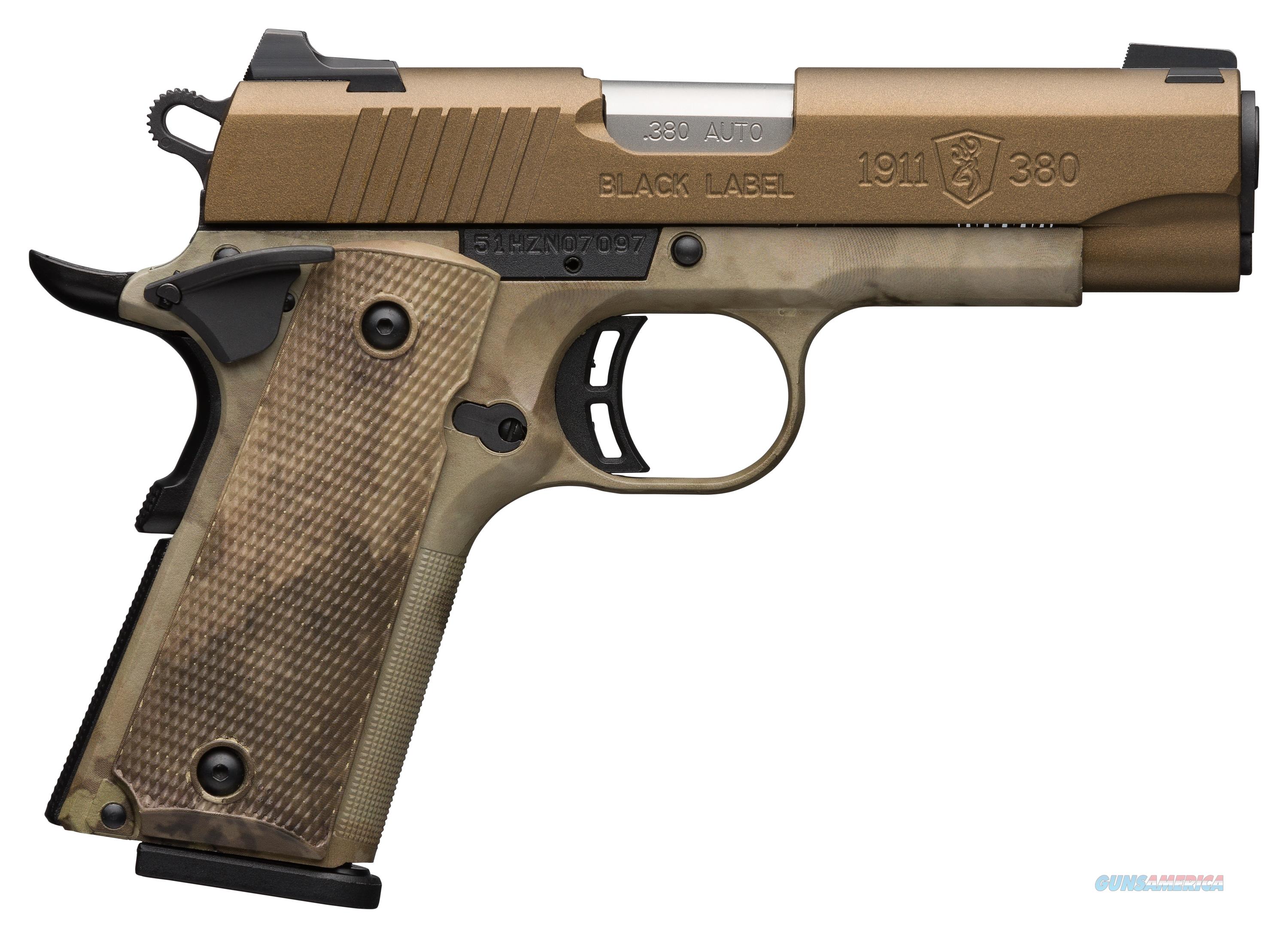 Browning 1911 Black Label Pro Speed Pistol 380 For Sale 4954