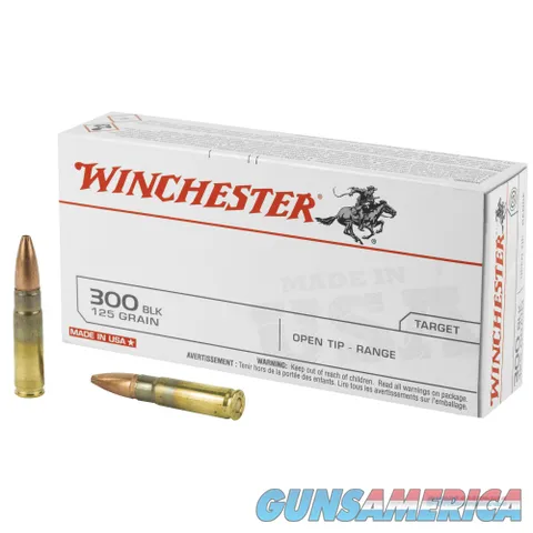 Winchester Ammunition, USA, 300 Blackout, 125 Grain, Open Tip, 20 Round Box