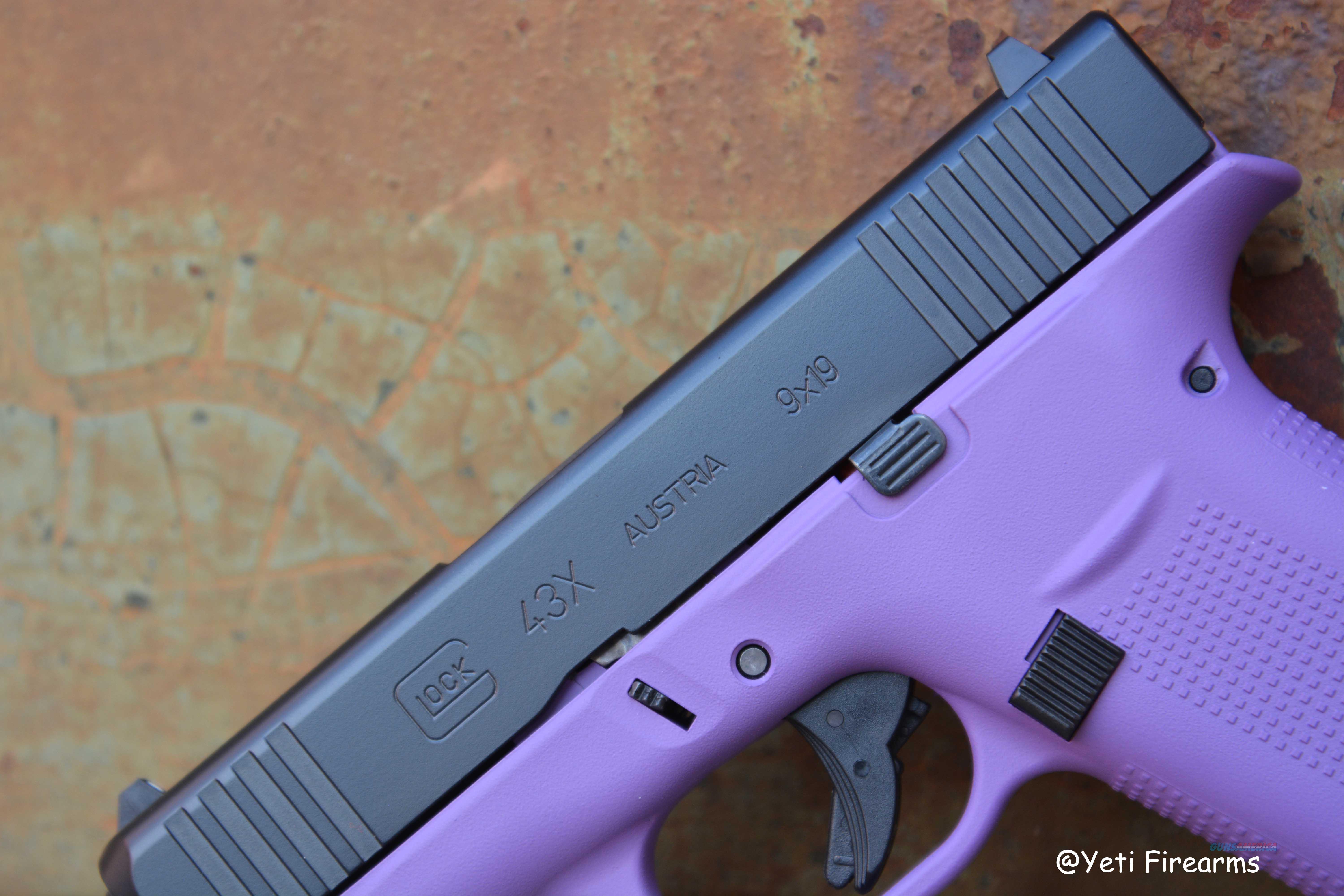 Glock X Mm Black Slide Purple Frame No Cc Fe For Sale