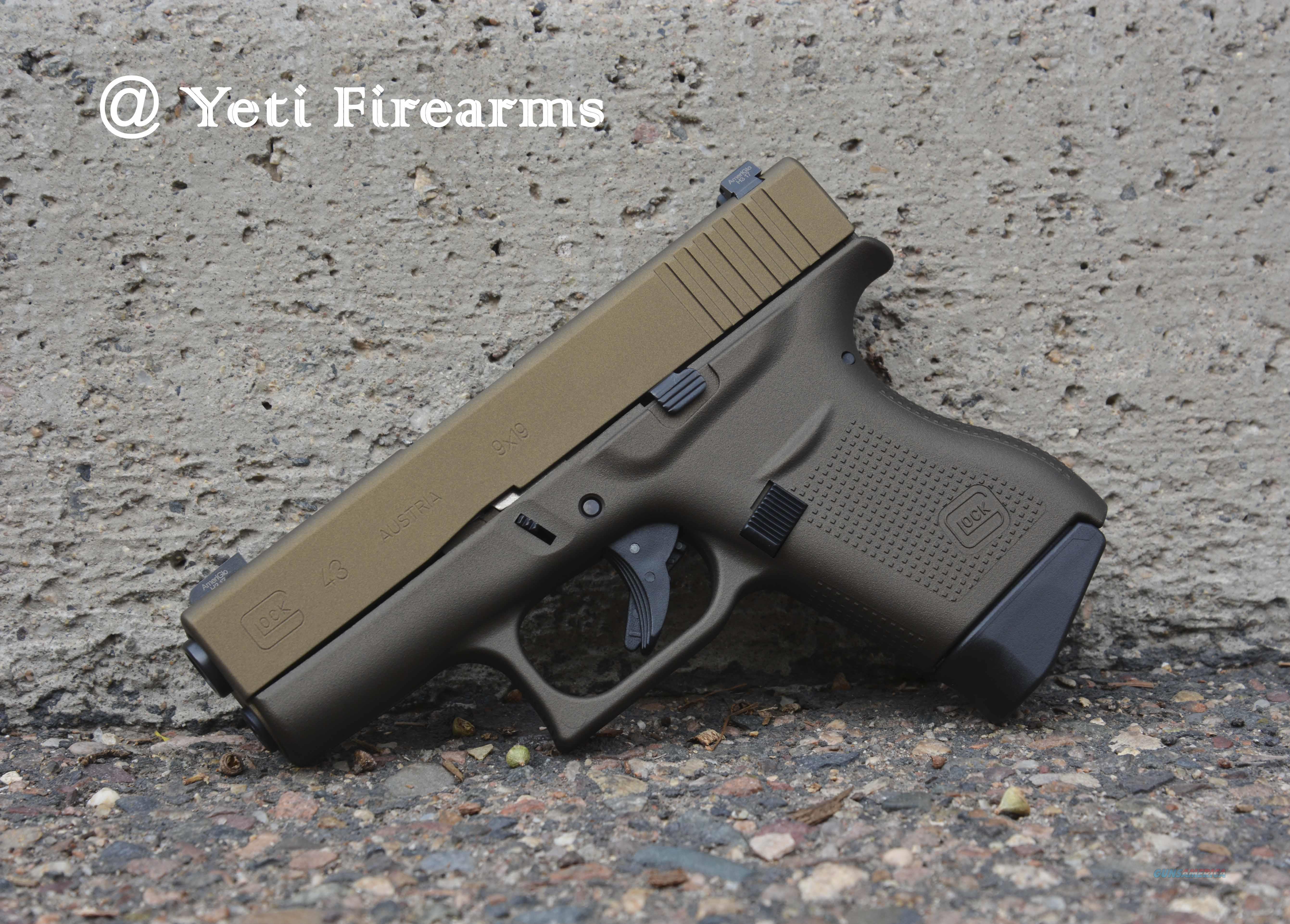 Glock 43 9mm Burnt Bronze & Midnight Bronze W/ ... for sale