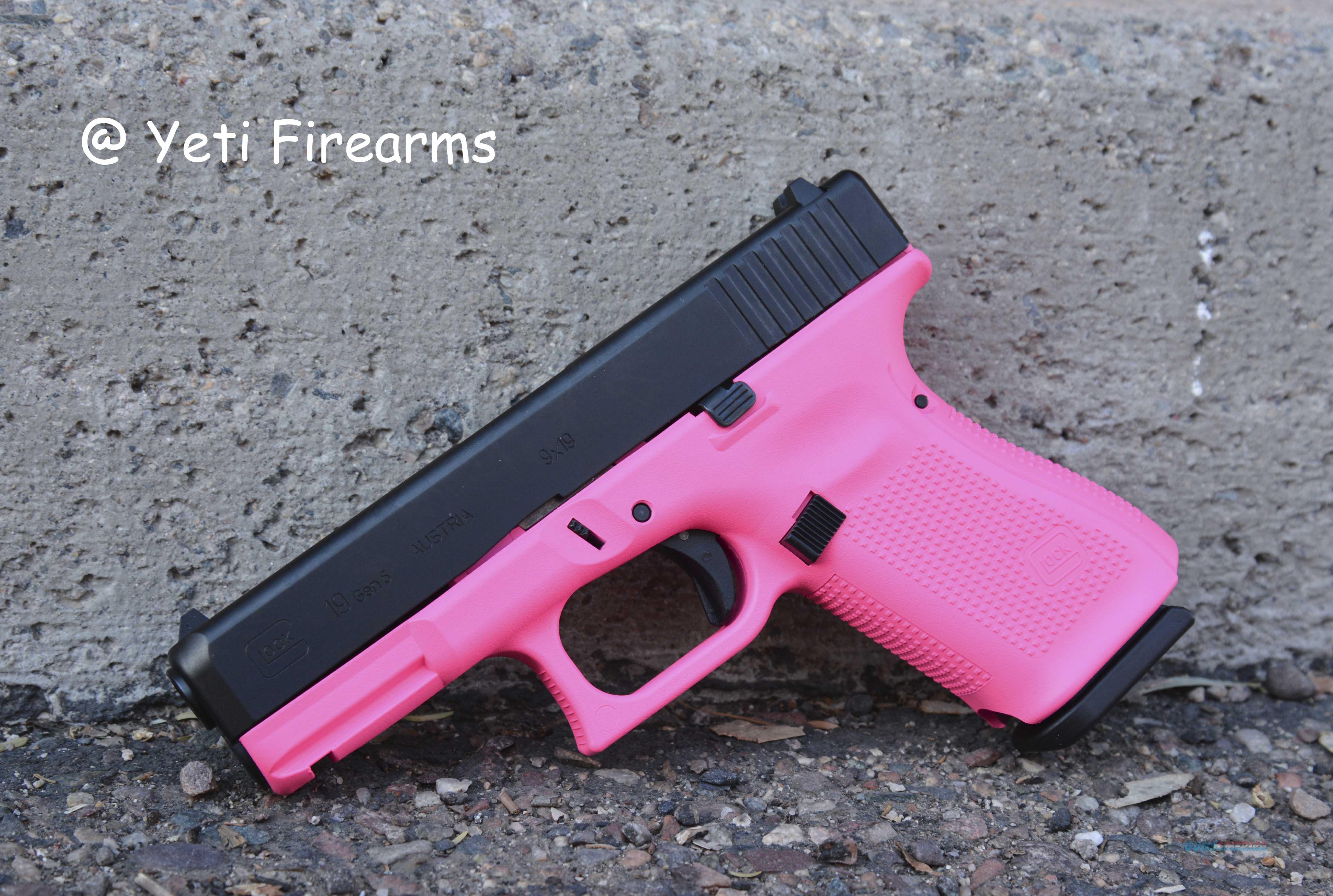 Glock 19 Gen 5 9mm Hot Pink Frame No CC Fee G5 for sale