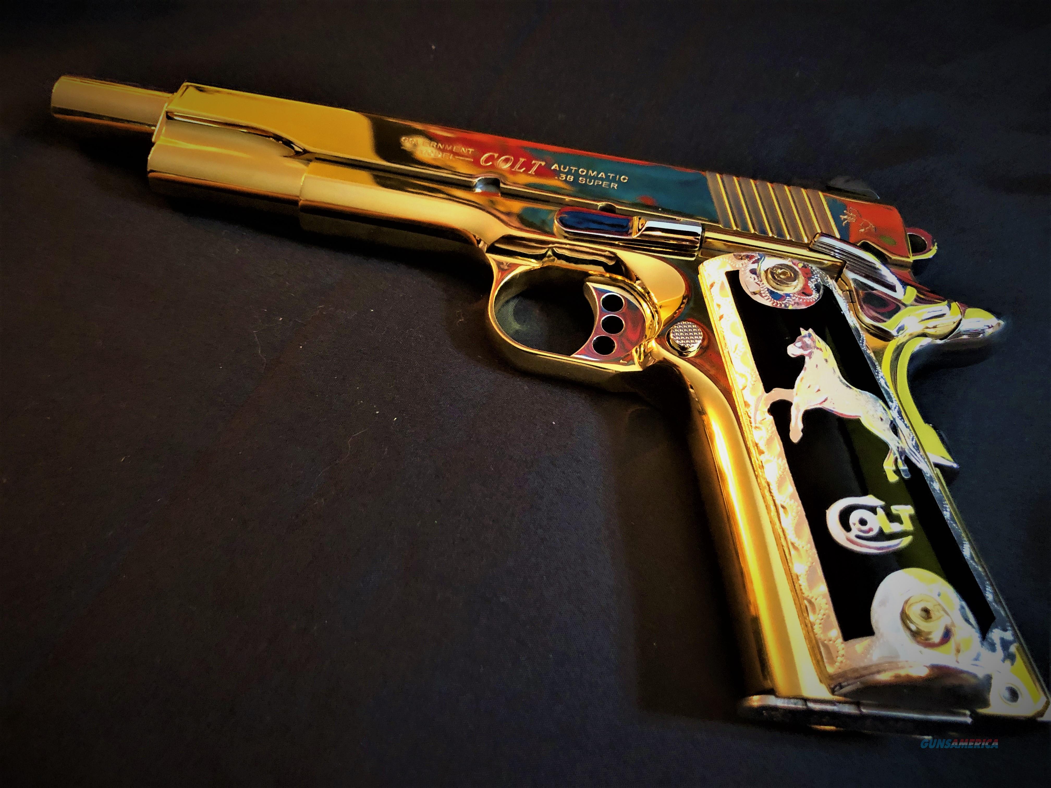 Custom Colt 1911 38 Super 24k Gold For Sale At 988206576 4785