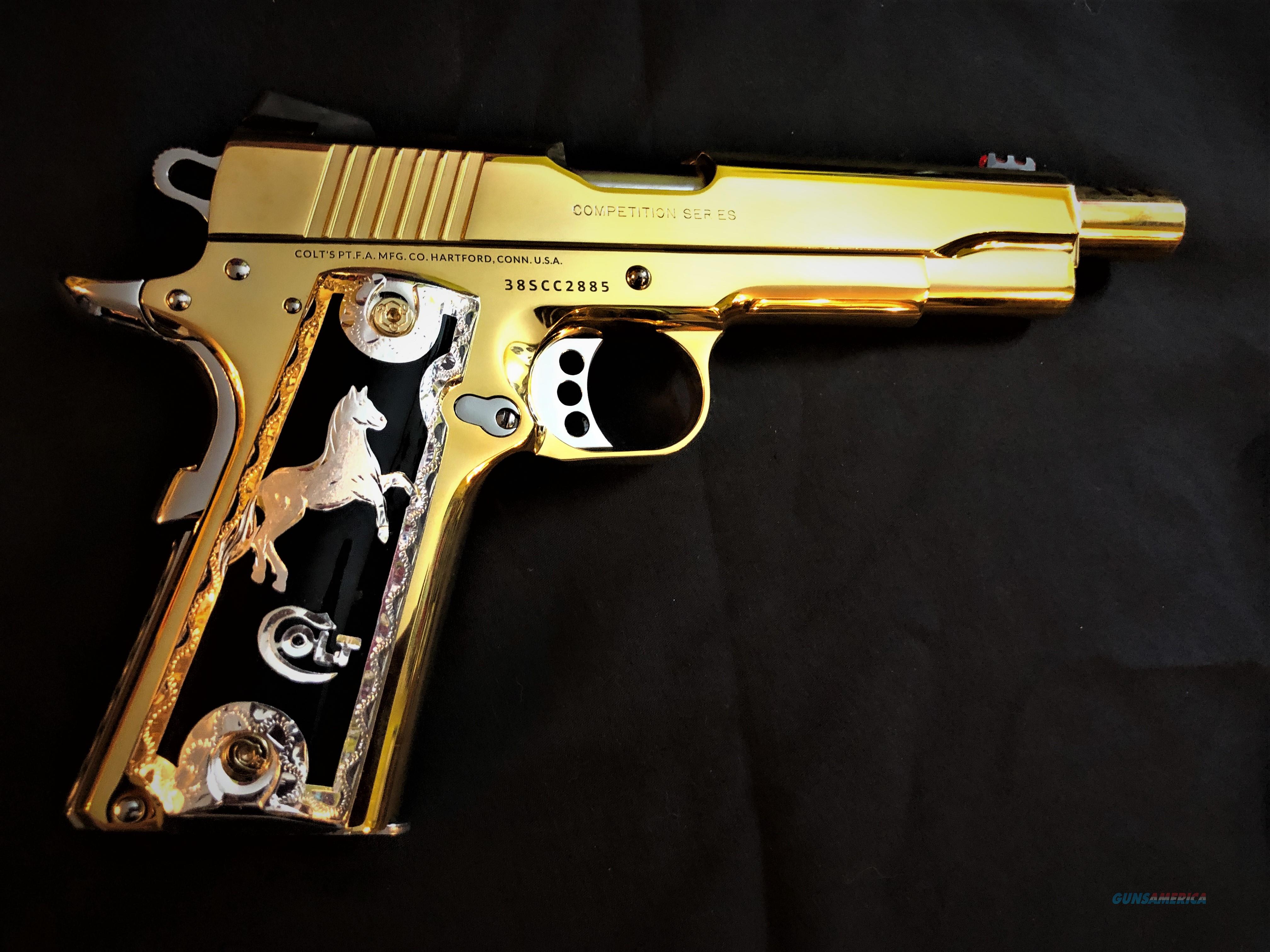 Custom Colt 1911 38 Super 24k Gold For Sale At 988206576 8148