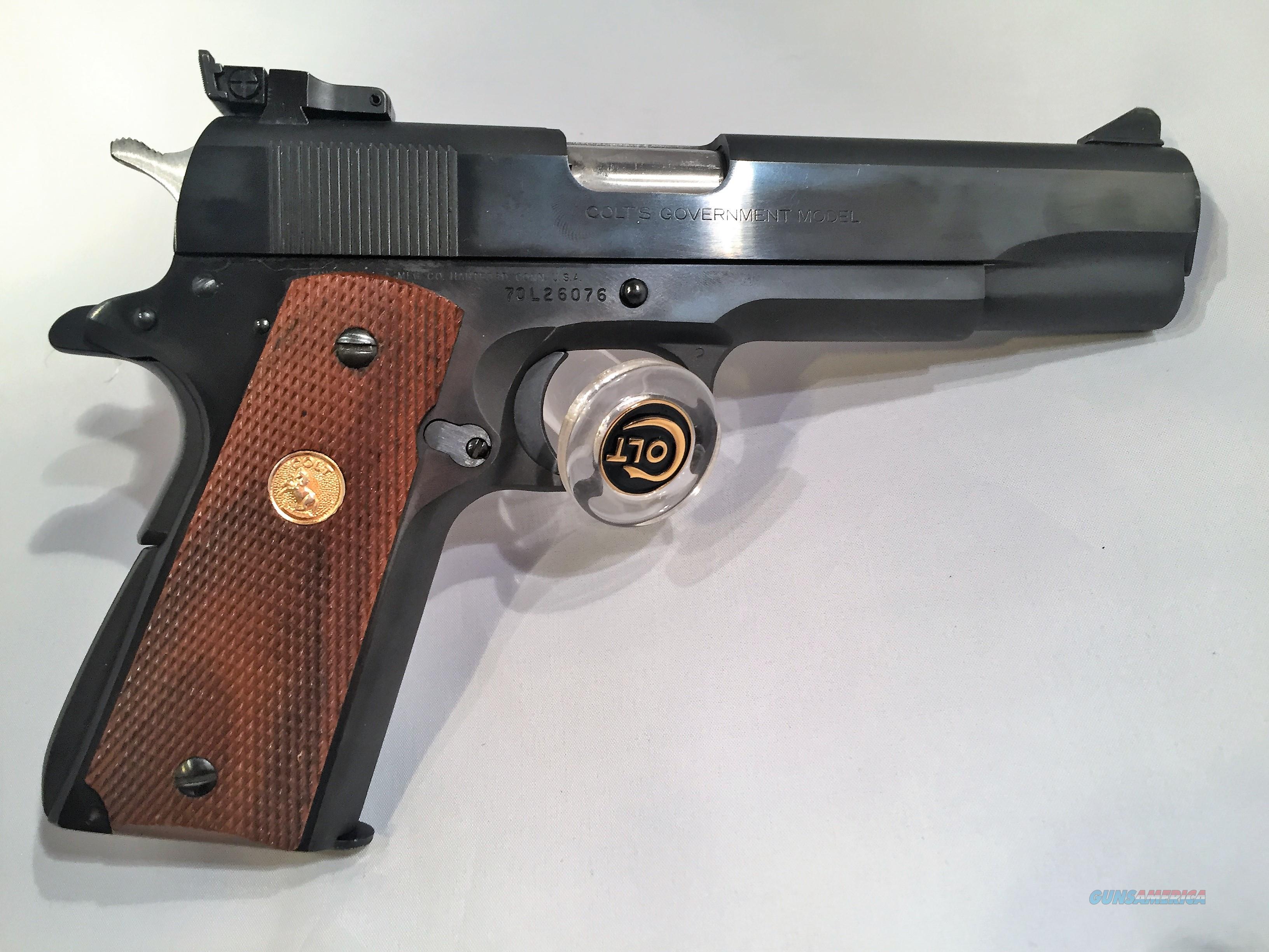 RARE Colt Series 70 1911 9mm blued ... for sale at Gunsamerica.com ...