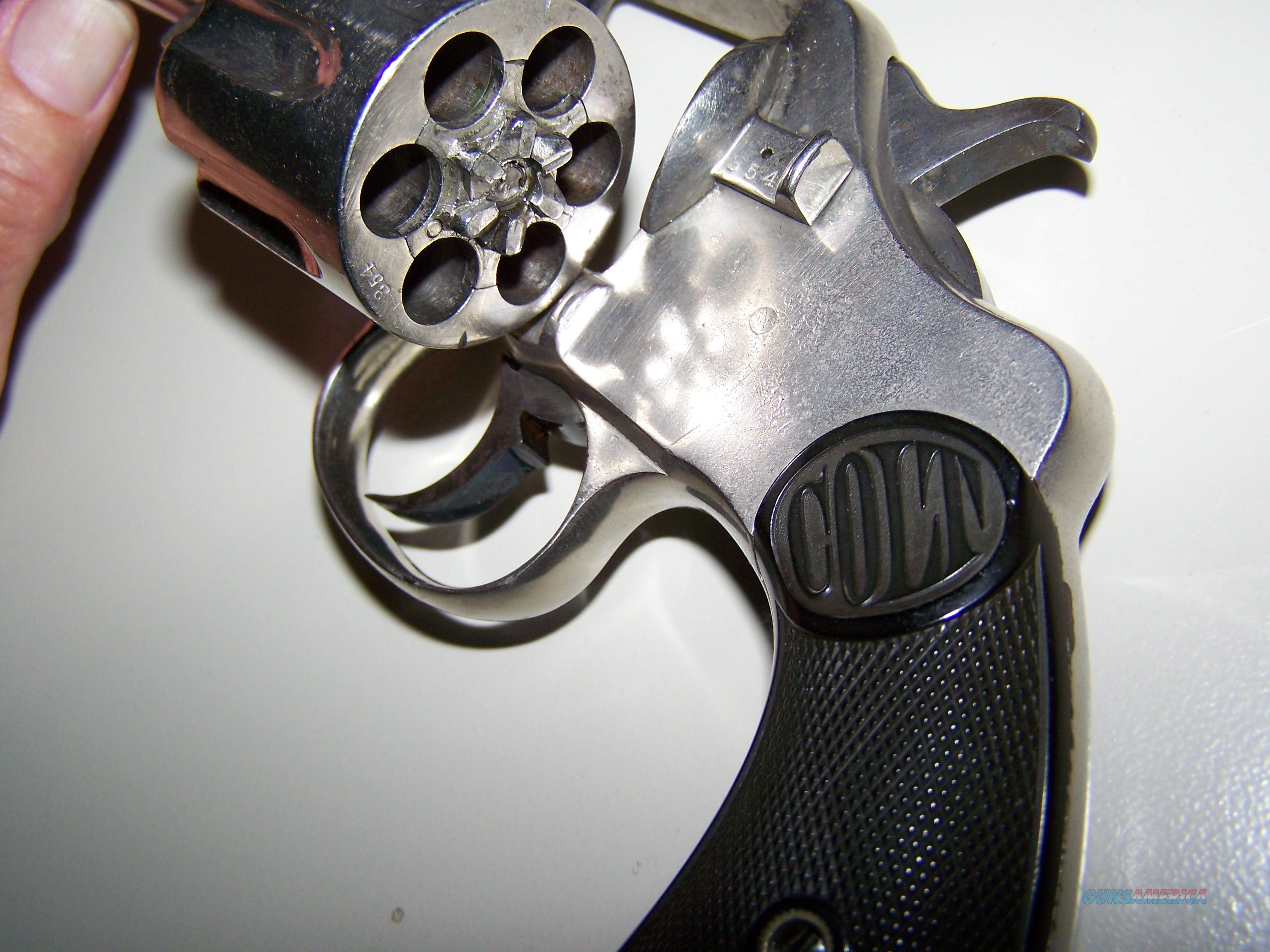 COLT 1893 REVOLVER 38 LONG COLT CAL. NICKEL FIN... for sale