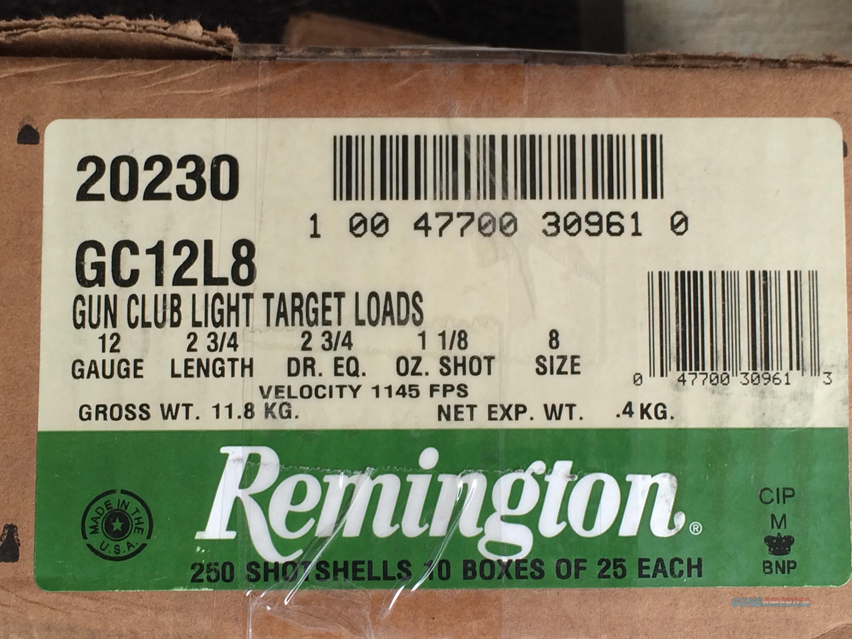 remington gun club 12 gauge light target loads