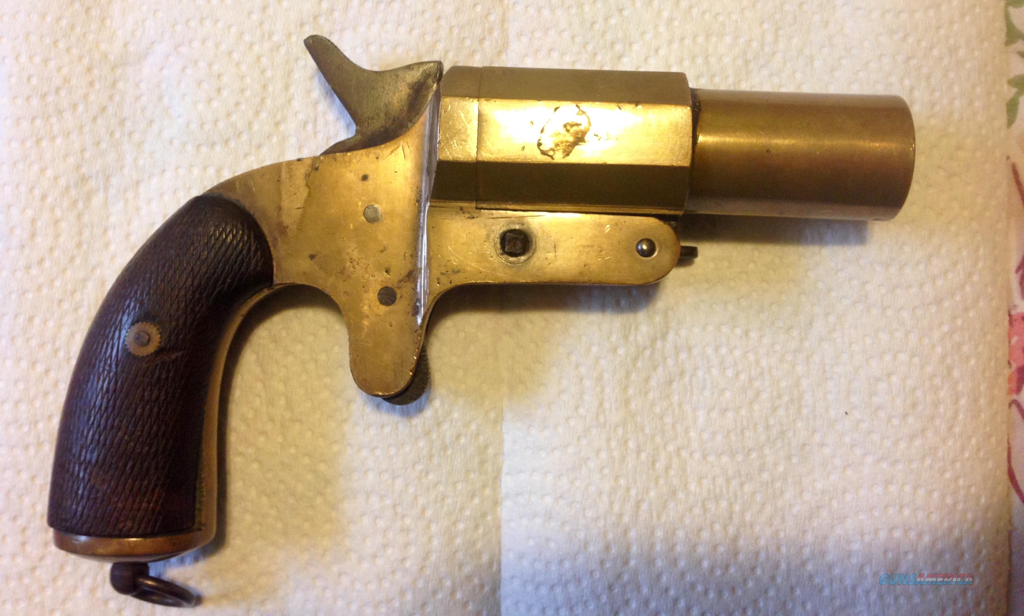 Rare brass WW1 flare gun for sale at Gunsamerica.com: 912545821