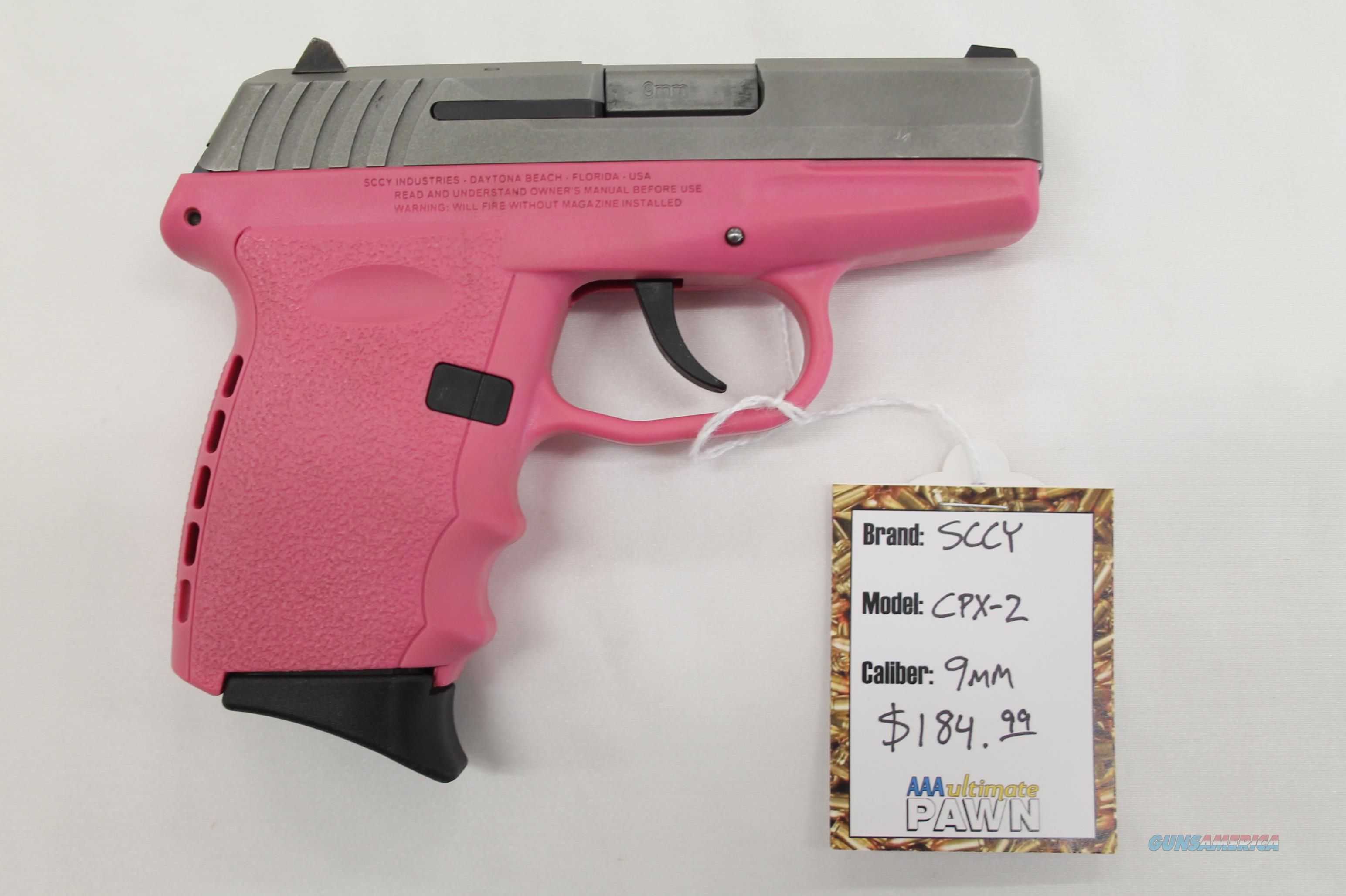 SCCY CPX-2 Pink/Gray 9mm Semi Auto ... for sale at Gunsamerica.com ...